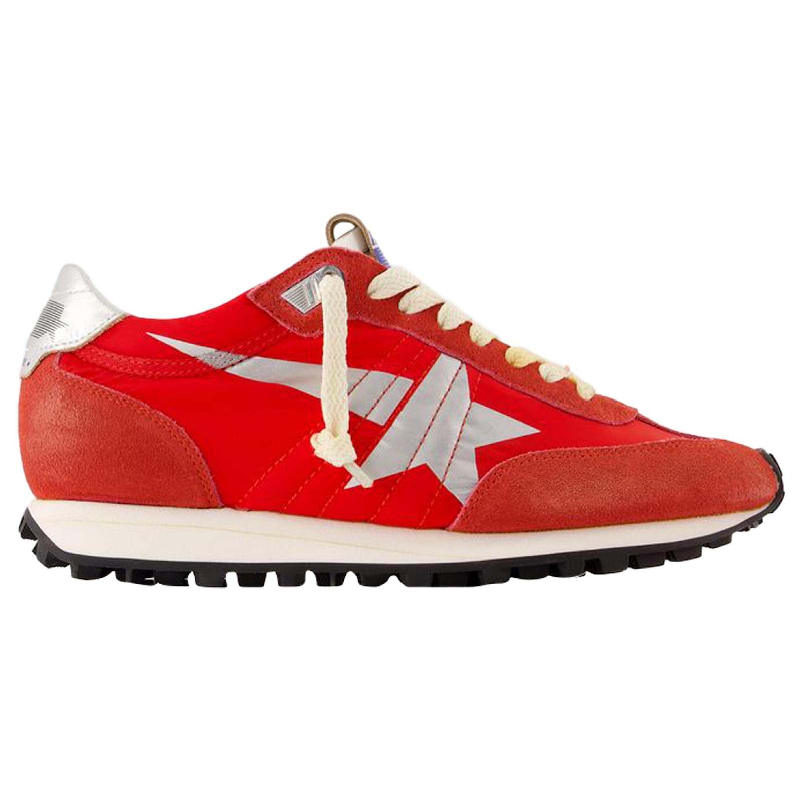 Running Marathon Sneakers - Golden Goose Deluxe Brand - Leather - Red Pony-style calfskin  ref.2310006