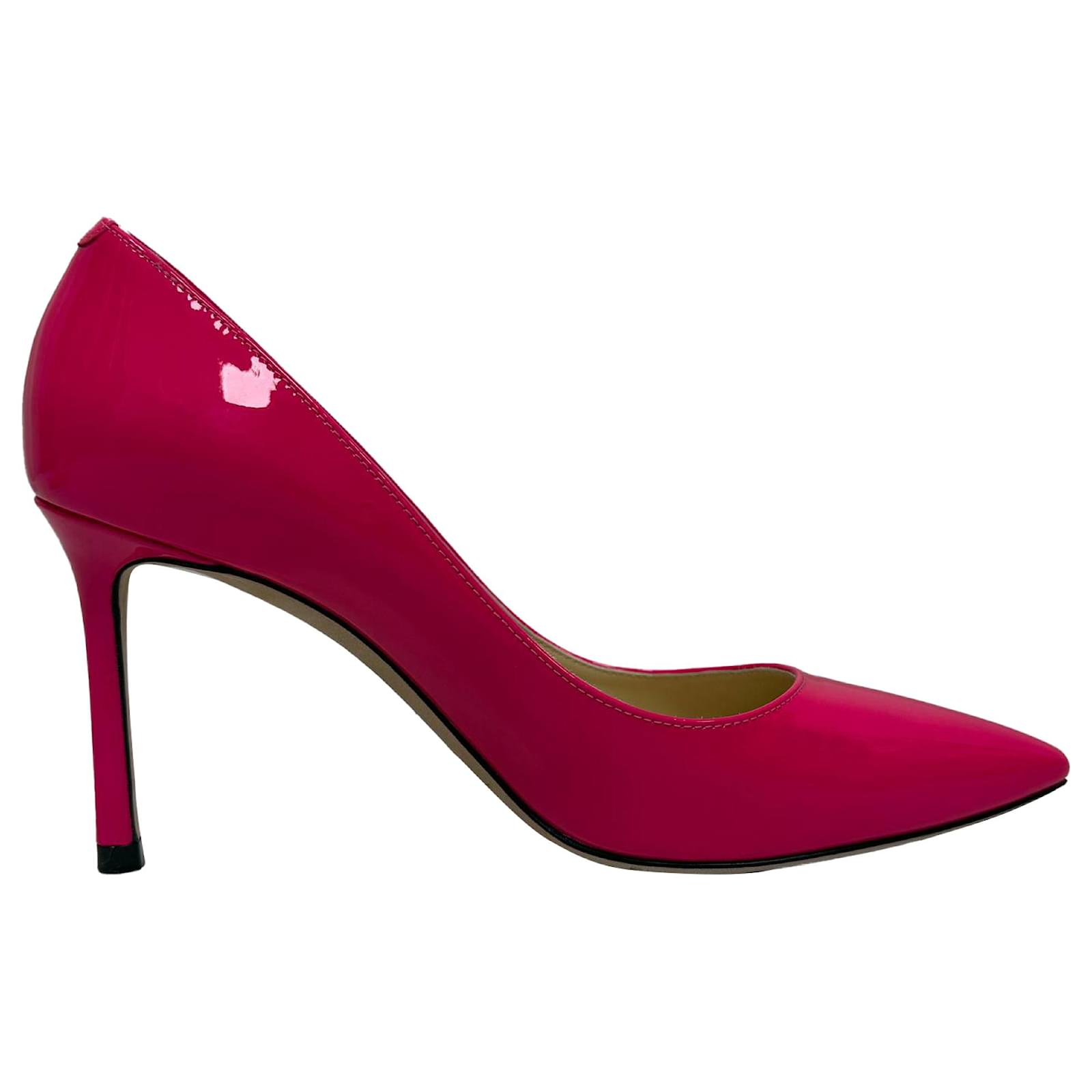  Jimmy Choo Romy Pointed Pumps in Pink Patent Leather  ref.2307031
