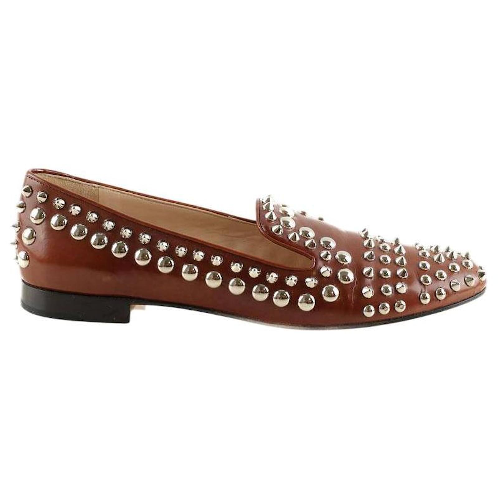 Prada Leather ballerinas Brown  ref.2303486