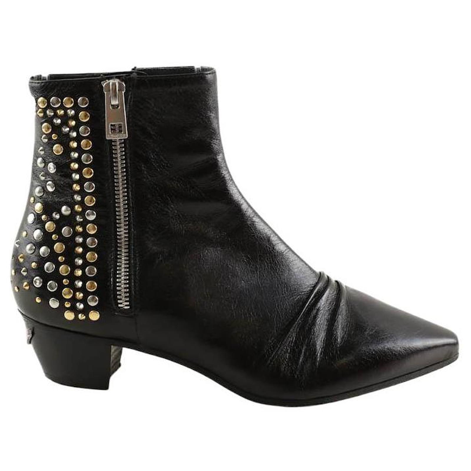 Zadig & Voltaire Leather boots Black  ref.2303476