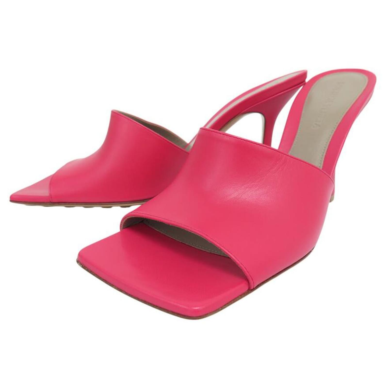 Bottega Veneta NINE BOTEGA VENETA MULES KID LIPSTICK 610538 39 PINK LEATHER SHOES  ref.2236176