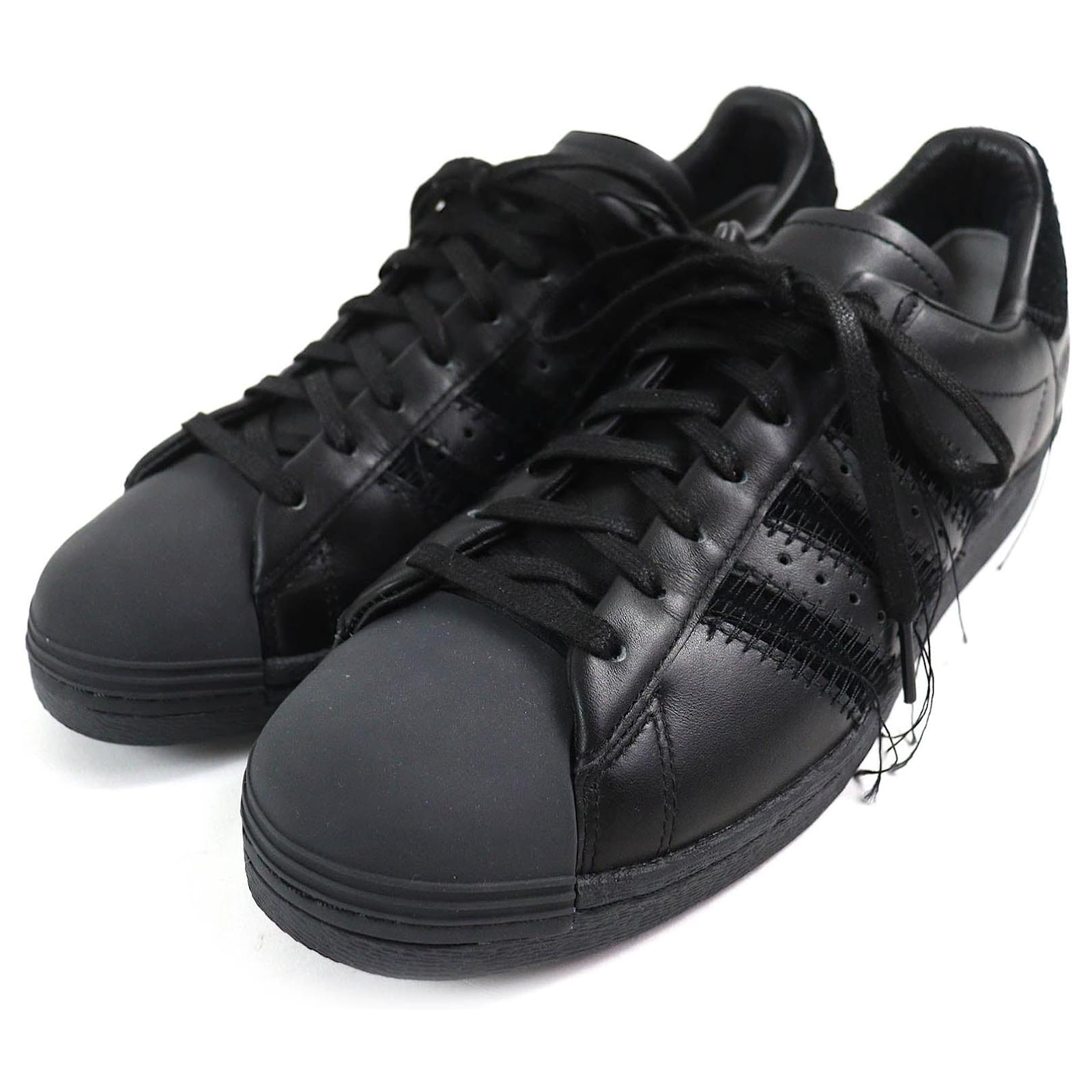 Autre Marque Y-3 SUPERSTAR Leather Sneakers Black 26.5  ref.2324632