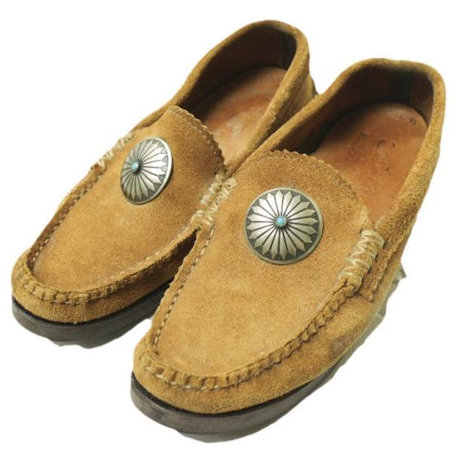 Autre Marque Yuketen Concho Moc Leather Suede Slip-on Shoes Brown  ref.2320273