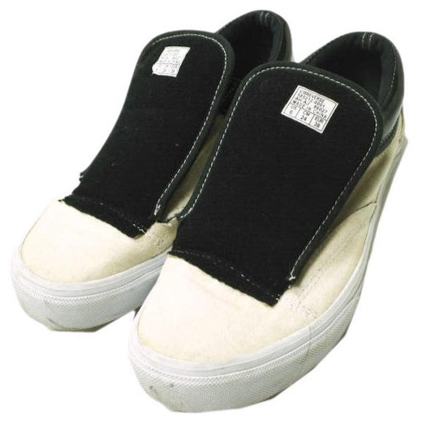 Autre Marque VANS × SSZ V36 REVERSE OLD SKOOL Canvas Sneakers Limited Black Cloth  ref.2317812