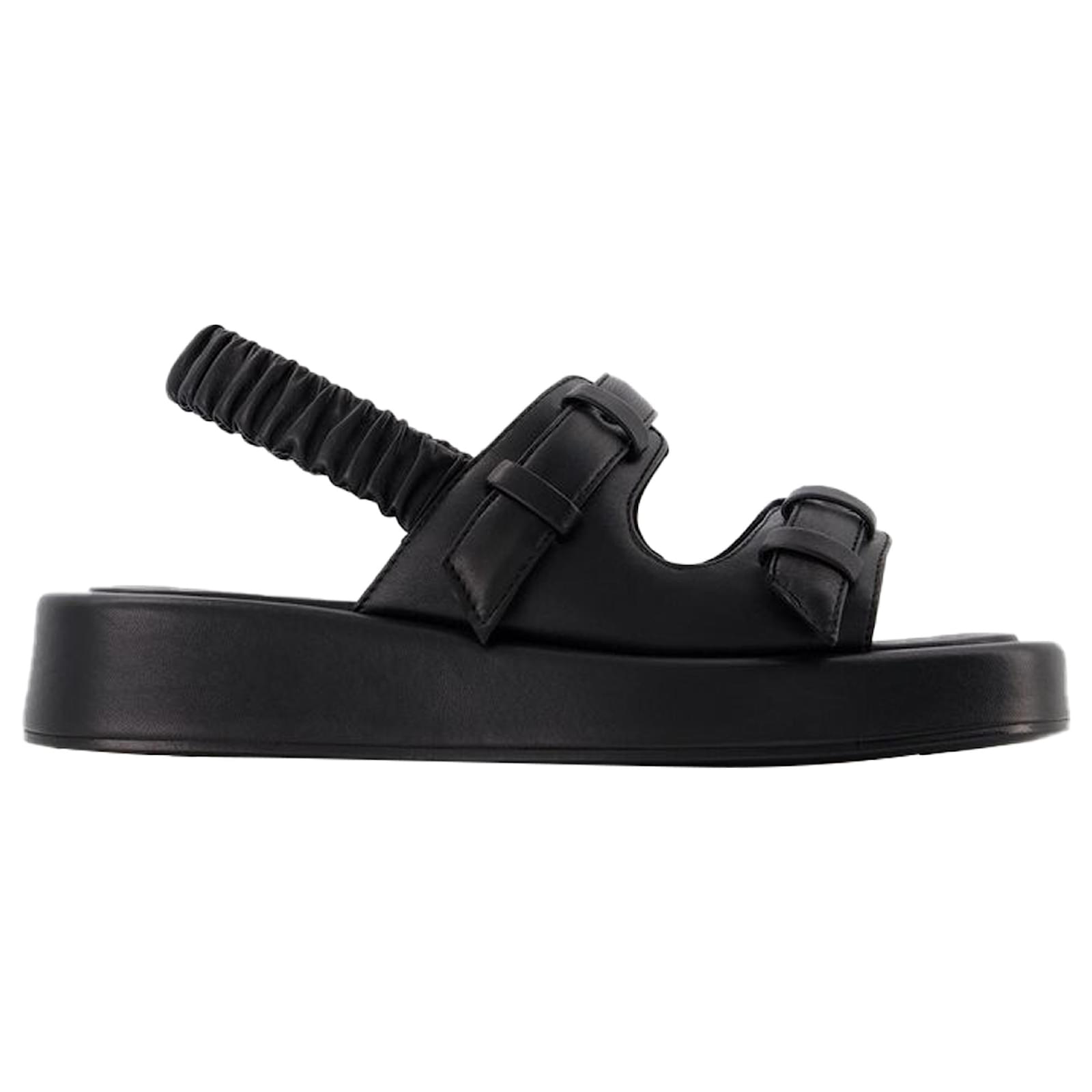 Autre Marque Loop Platform Slides - Elleme - Black - Leather  ref.2310176