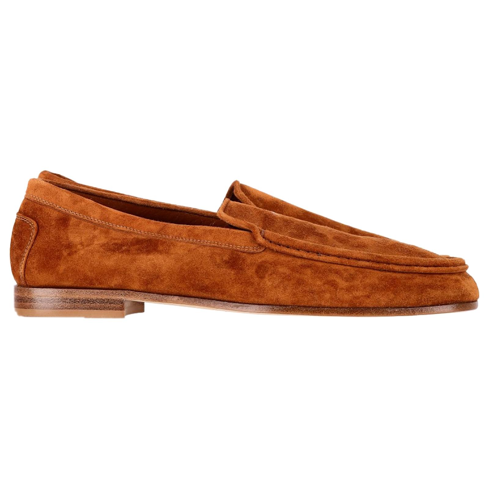  Khaite Slip-On Loafers in Brown Suede Red  ref.2295753