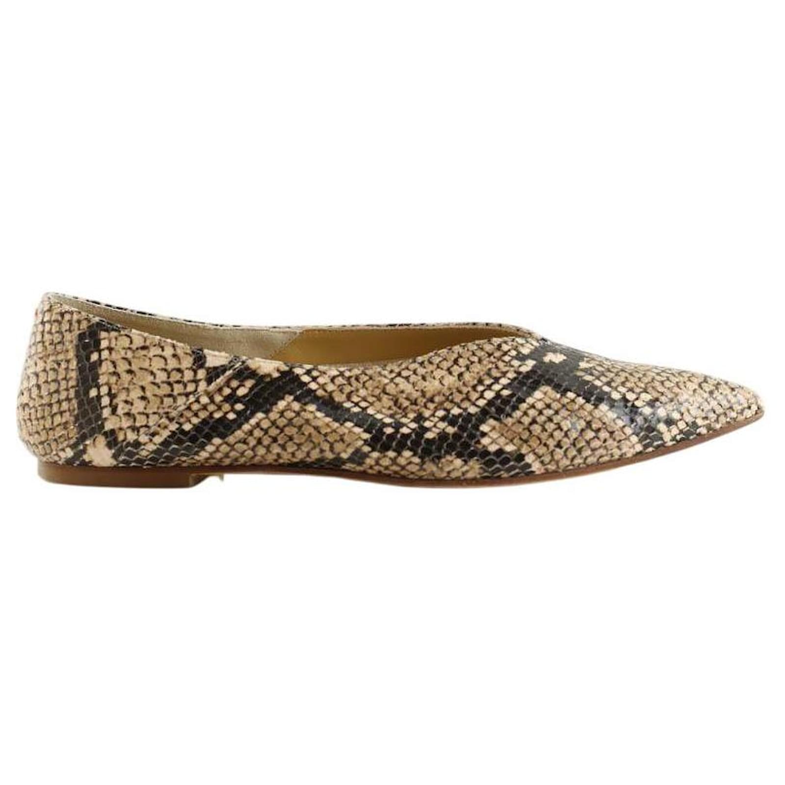 Aeyde Leather ballerinas Beige  ref.2294684