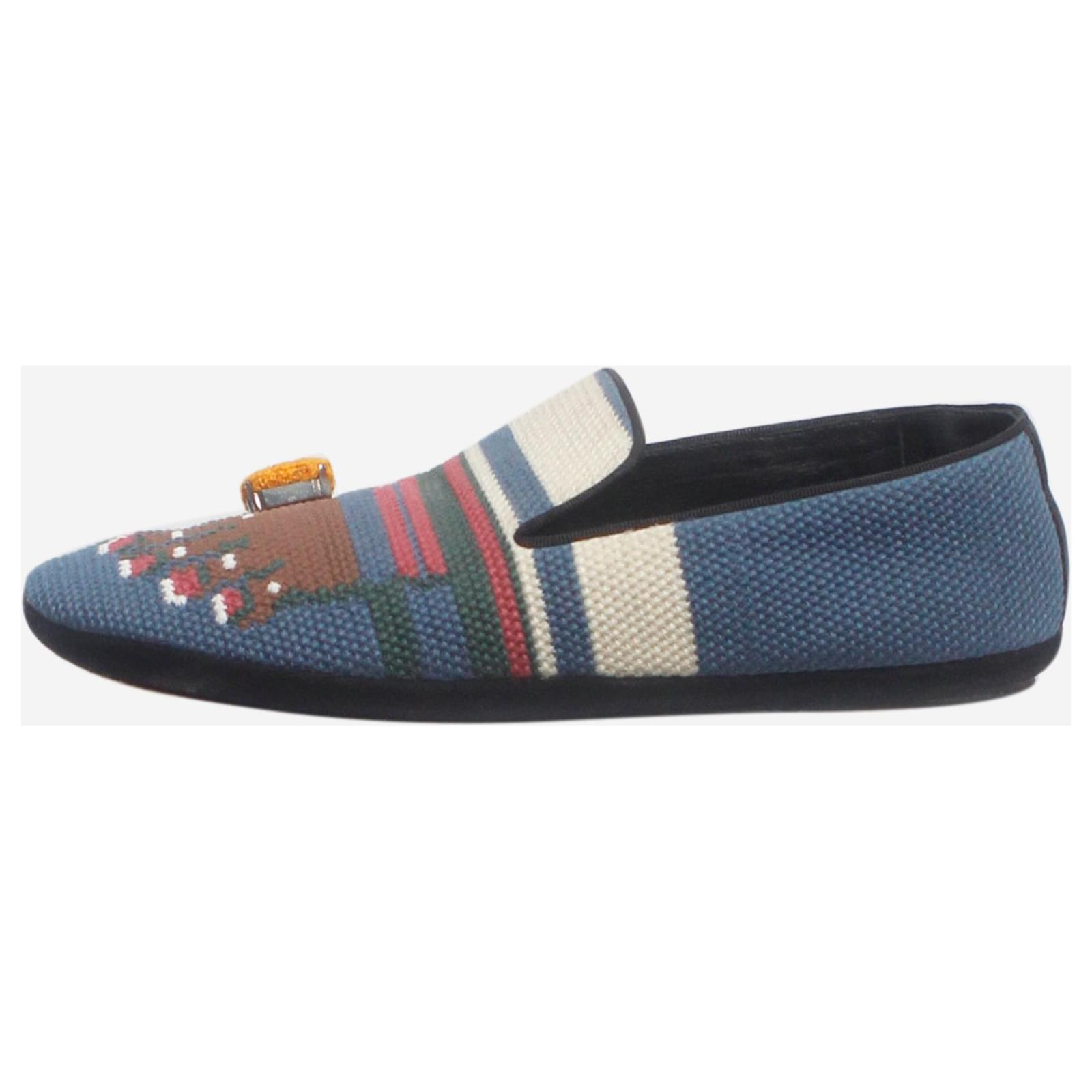 Loewe Blue and brown cloth slippers - size EU 40 (UK 7)  ref.2292603