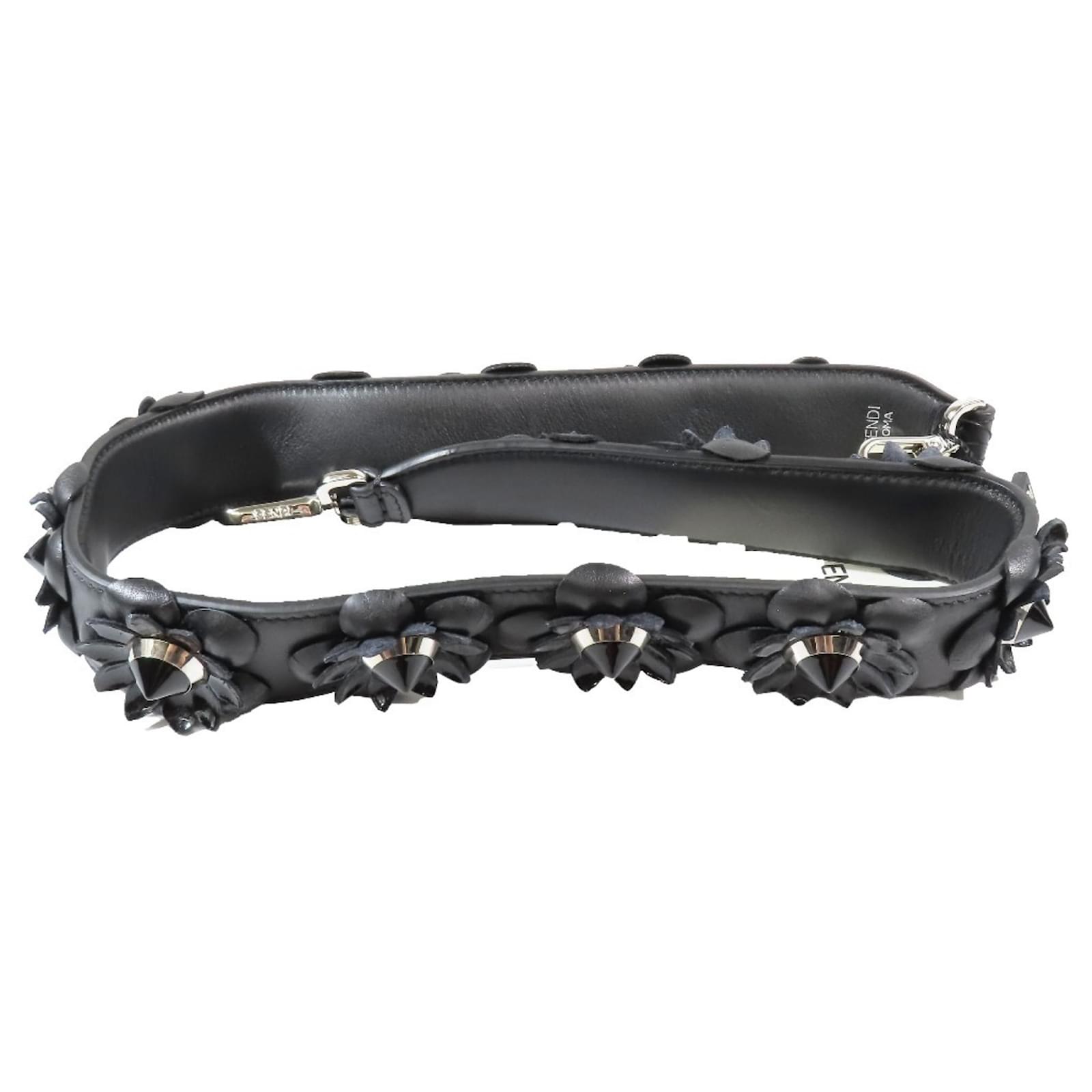 Fendi Strap You Leather Chain Bag Accessory Black  ref.2293560