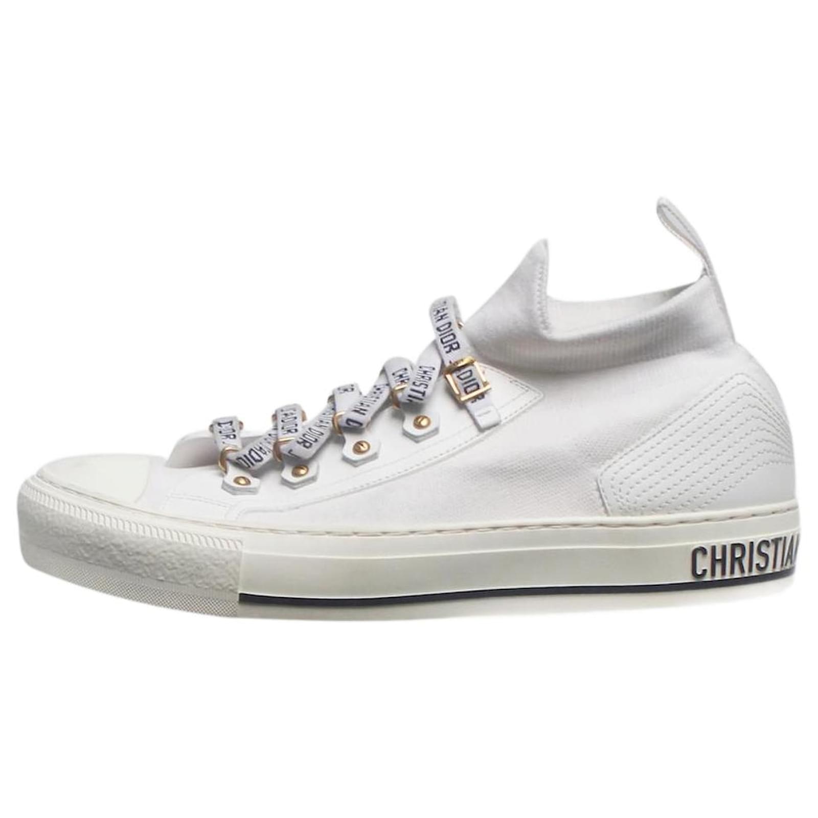 Christian Dior White Walk'n'Dior trainers - size EU 38  ref.2292323