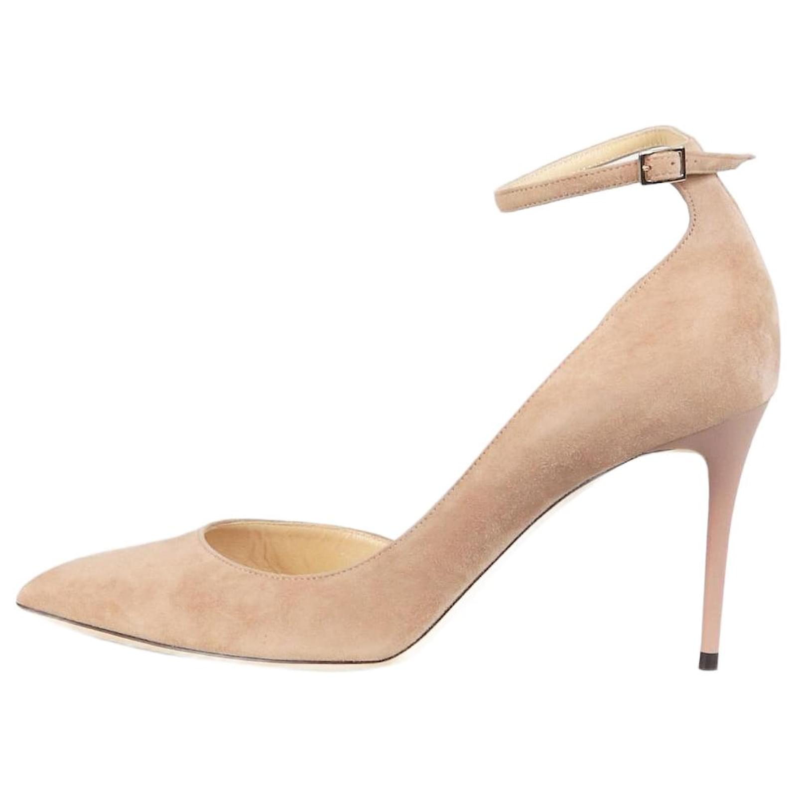 Jimmy Choo Pink Lucy 85 suede heels - size EU 39.5 (UK6.5)  ref.2292654