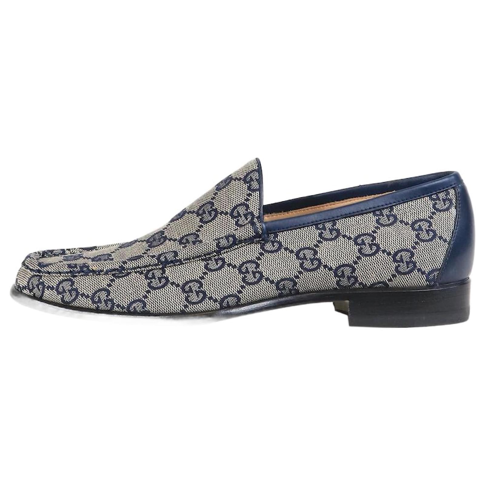 Gucci Blue monogram loafer - size EU 37.5 (UK 4.5) Cloth  ref.2292564