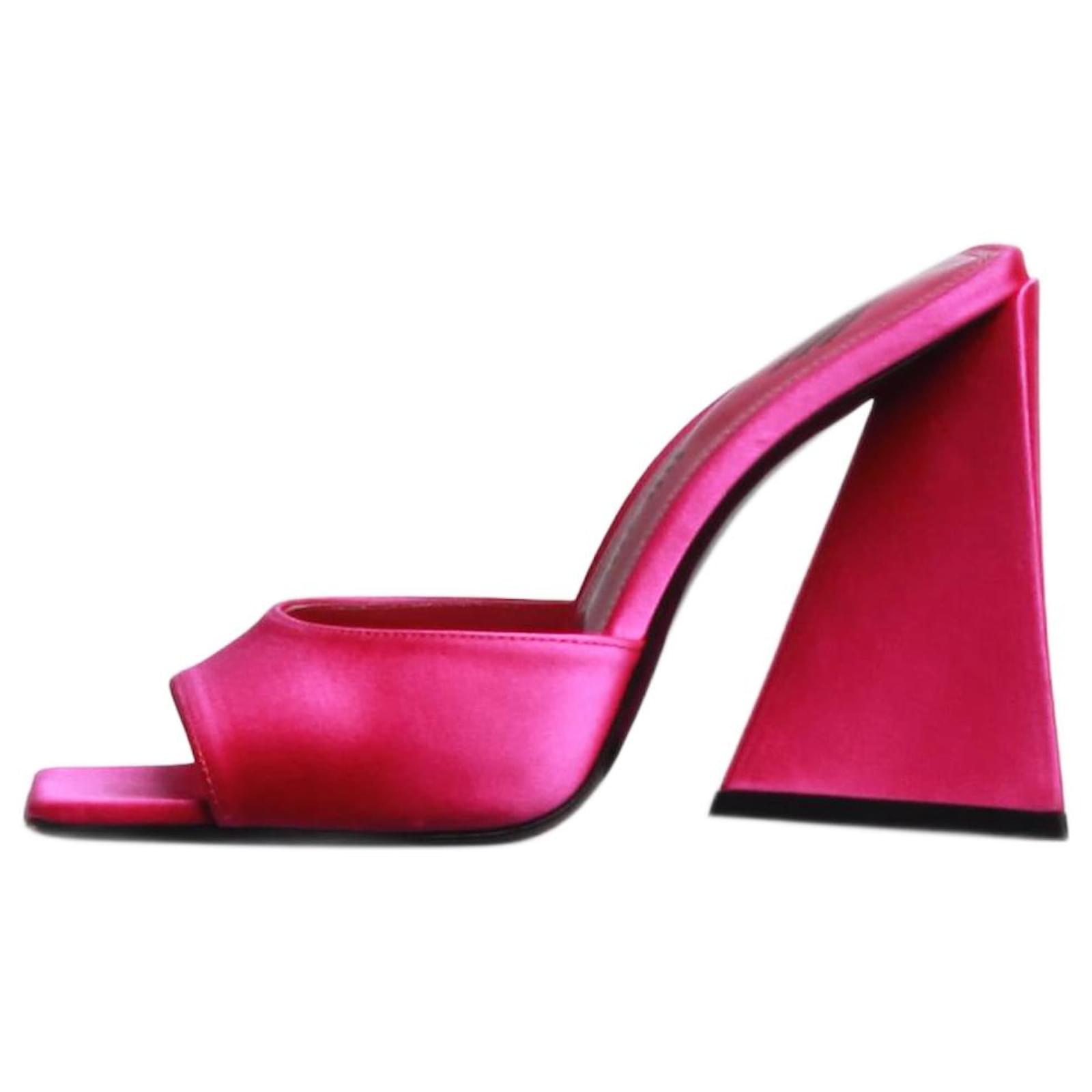 Attico Pink Devon satin mules - size EU 36  ref.1598326
