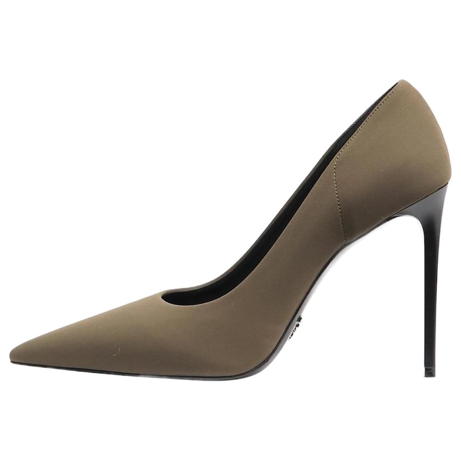Prada Khaki nylon pumps - size EU 39.5 (UK 6.5) Green  ref.2081257