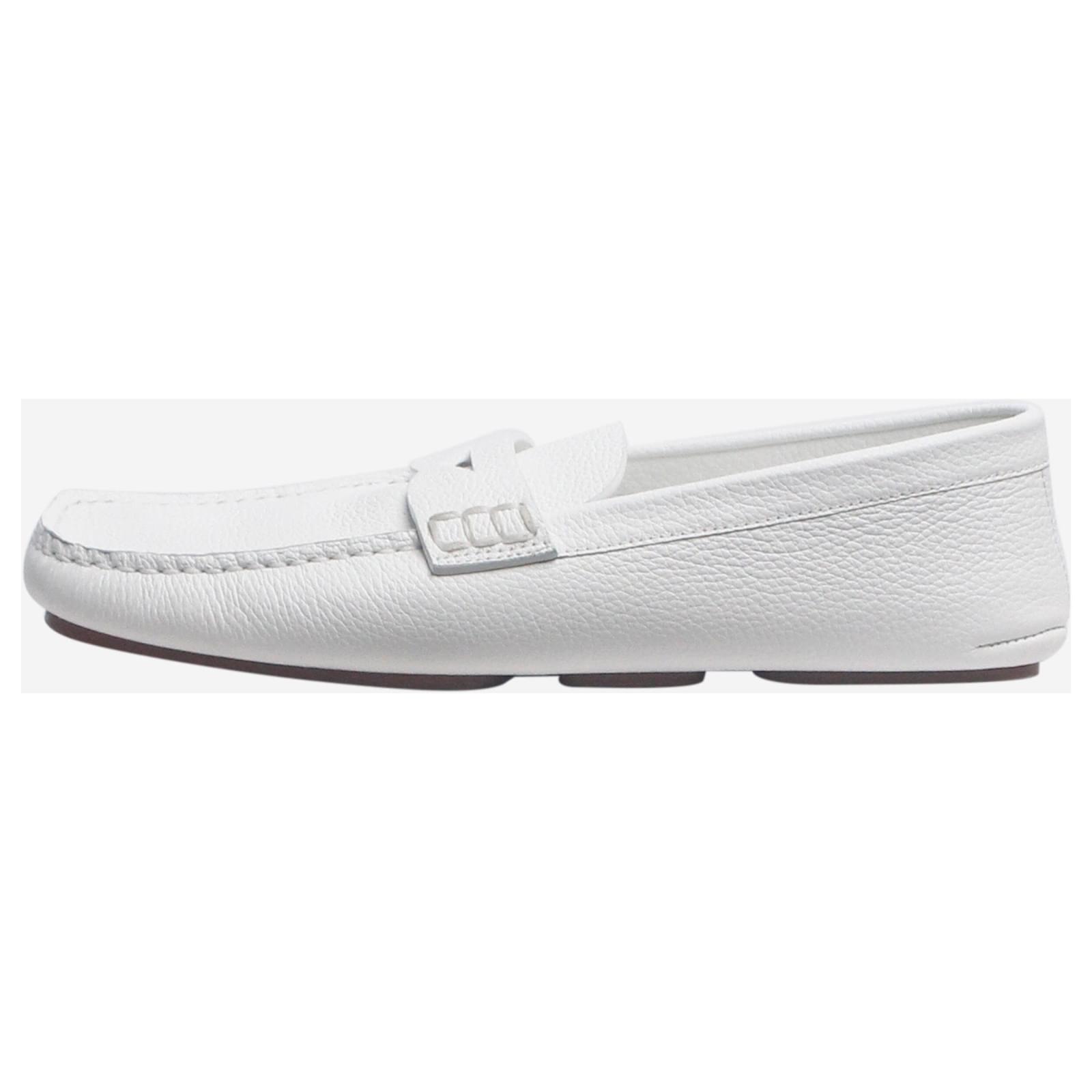 Khaite White Billy leather loafers - size EU 38.5  ref.2292320