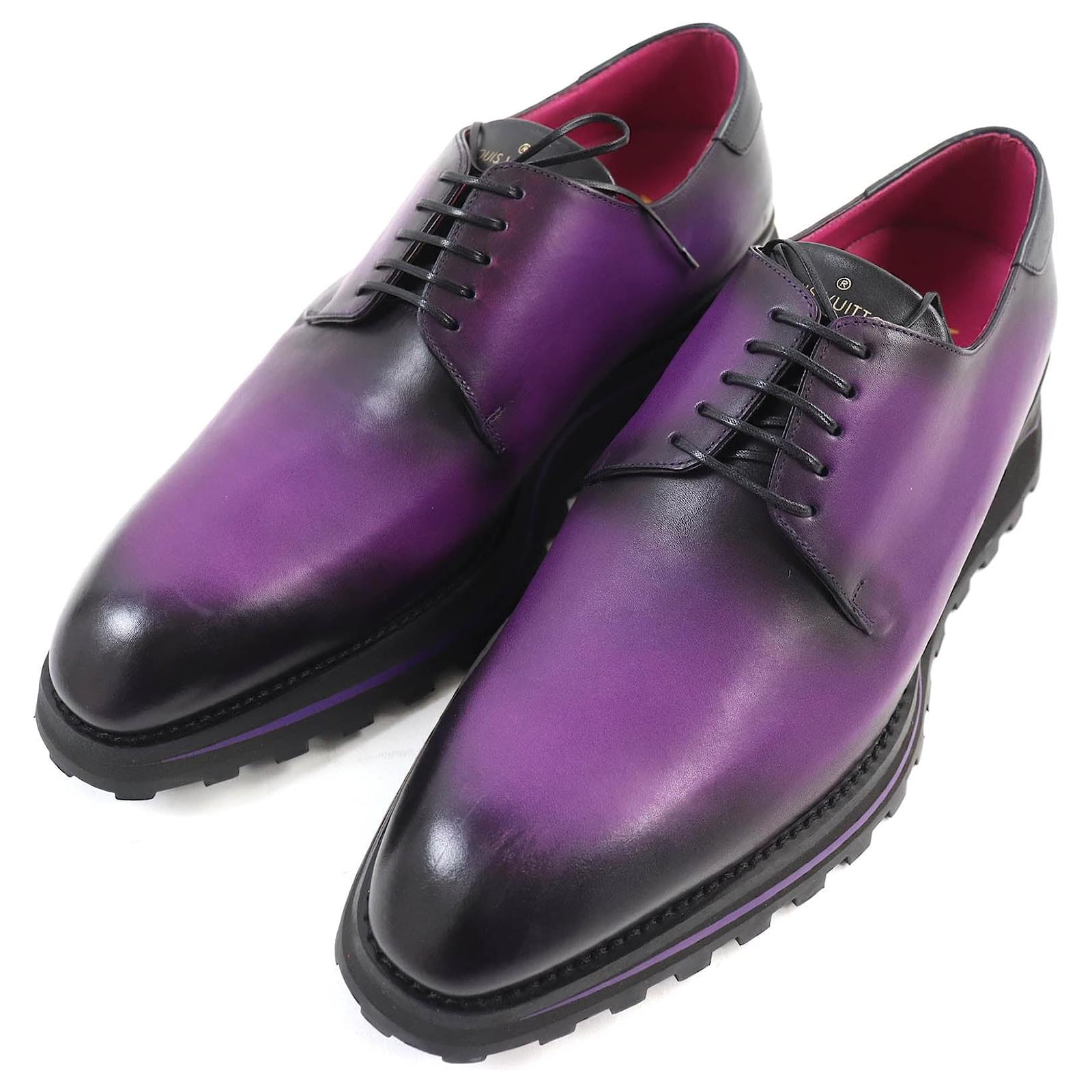 Louis Vuitton Kongur Line Derby Shoes Purple Leather  ref.1694913