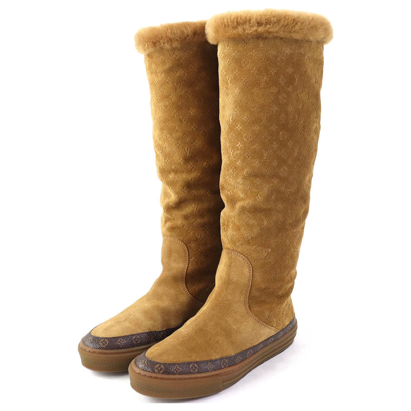 Bottega Veneta Louis Vuitton Mouton Boots Camel 36 Women  ref.1698653