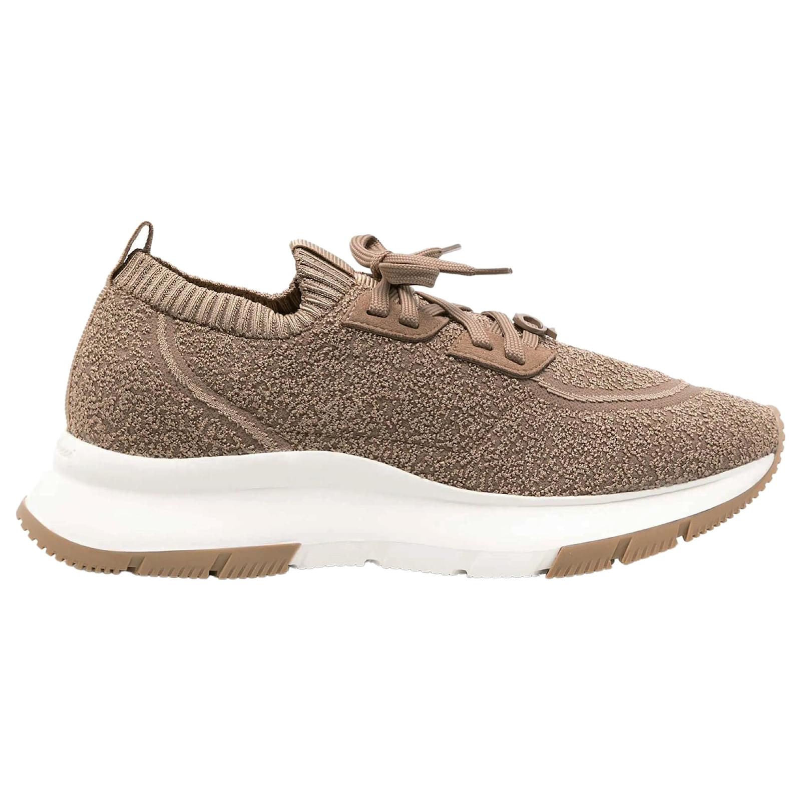 Gianvito Rossi Glover Sneakers Yellow Camel Leather Pony-style calfskin  ref.2323472