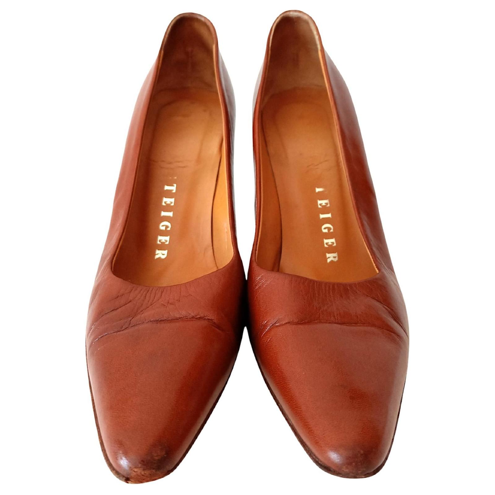 Zapatos Walter Steiger Salón Camel Leather  ref.2320251
