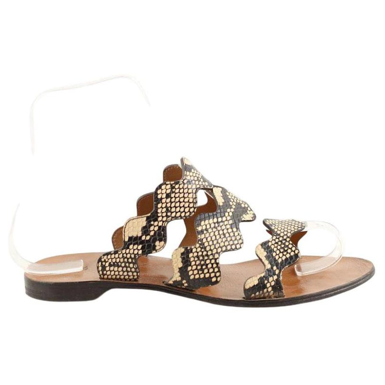 Chloé Leather sandals Brown  ref.2319117
