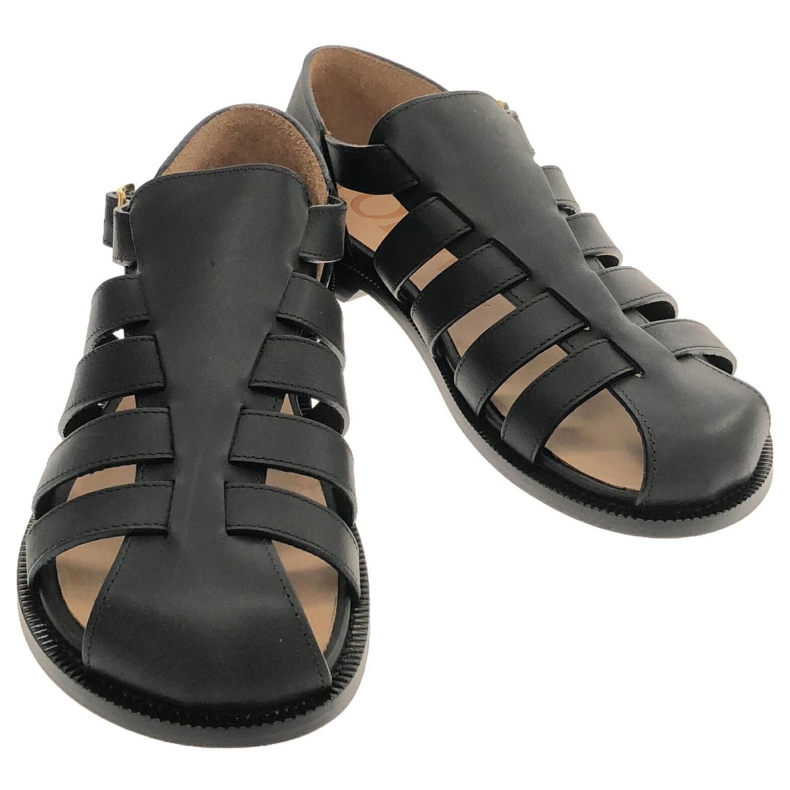 Loewe Sandal Leather Sandal Black  ref.1742234