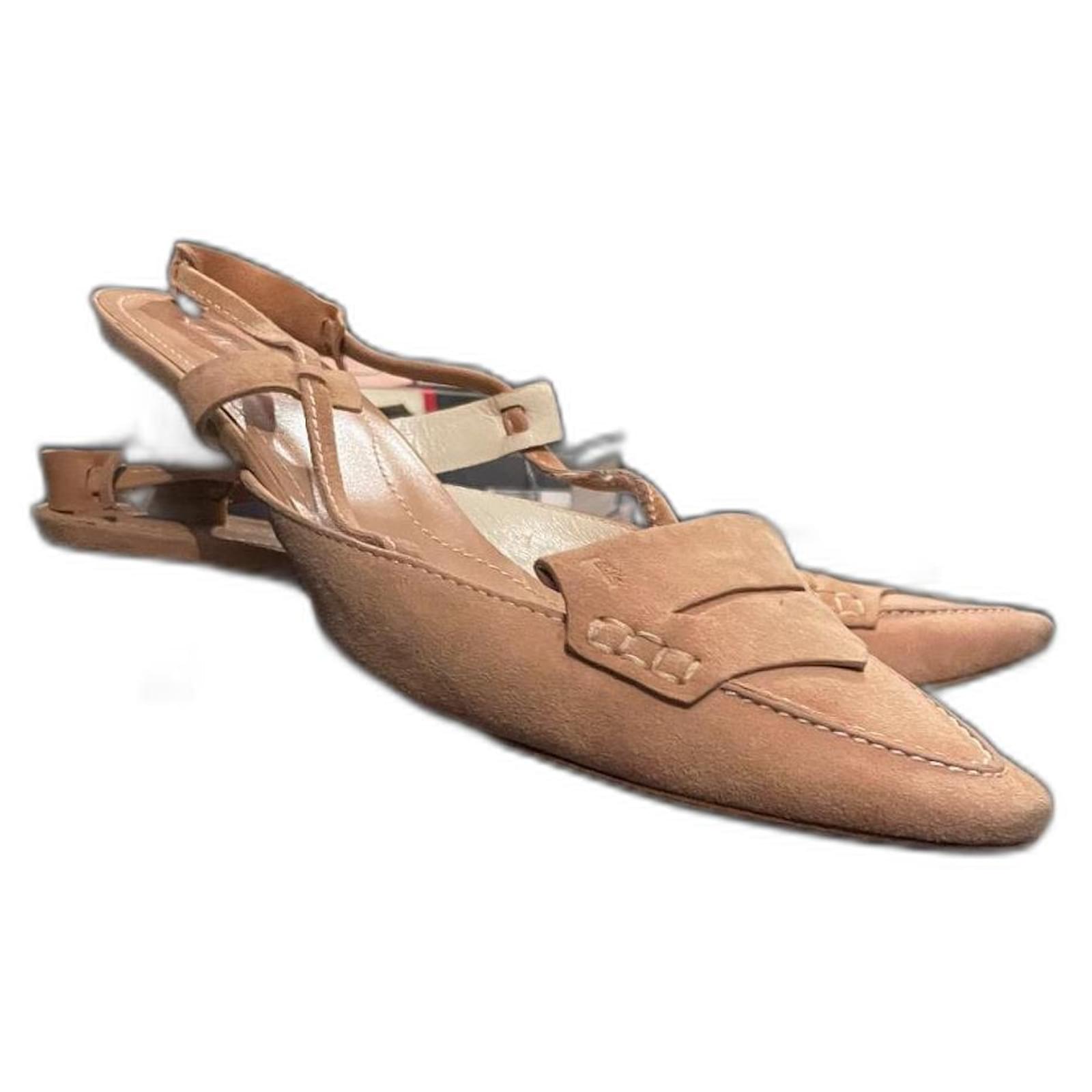 Tod's Heels Beige Suede  ref.2312564