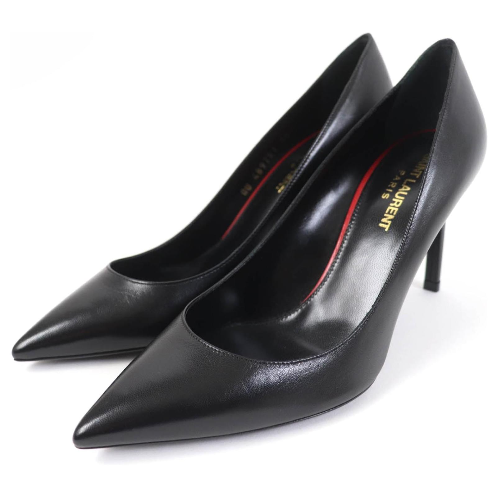 Yves Saint Laurent Saint Laurent Anya Leather Pumps Black 36.5  ref.1804874