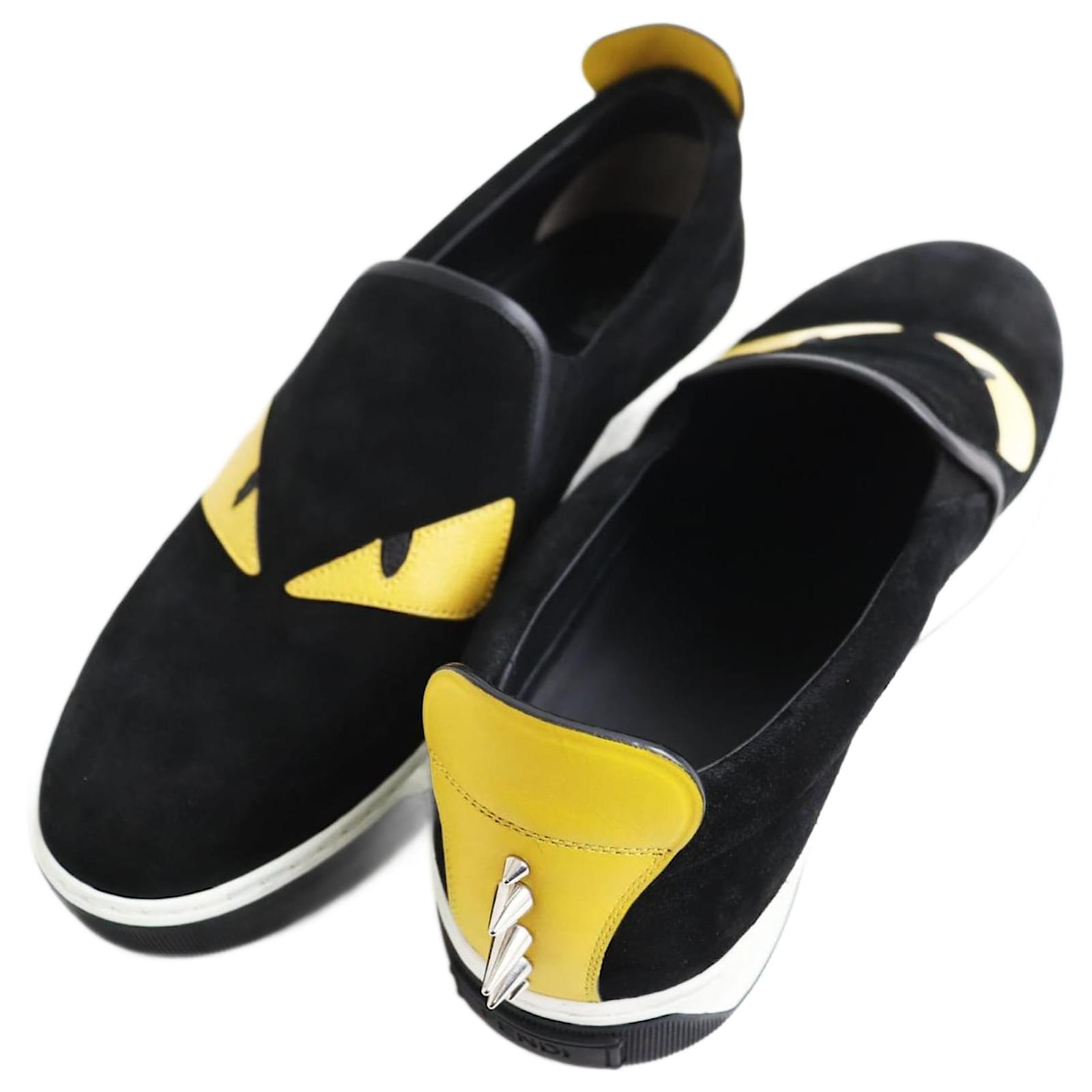 Fendi Monster Bugs Eye Suede Leather Sneakers  ref.1684444