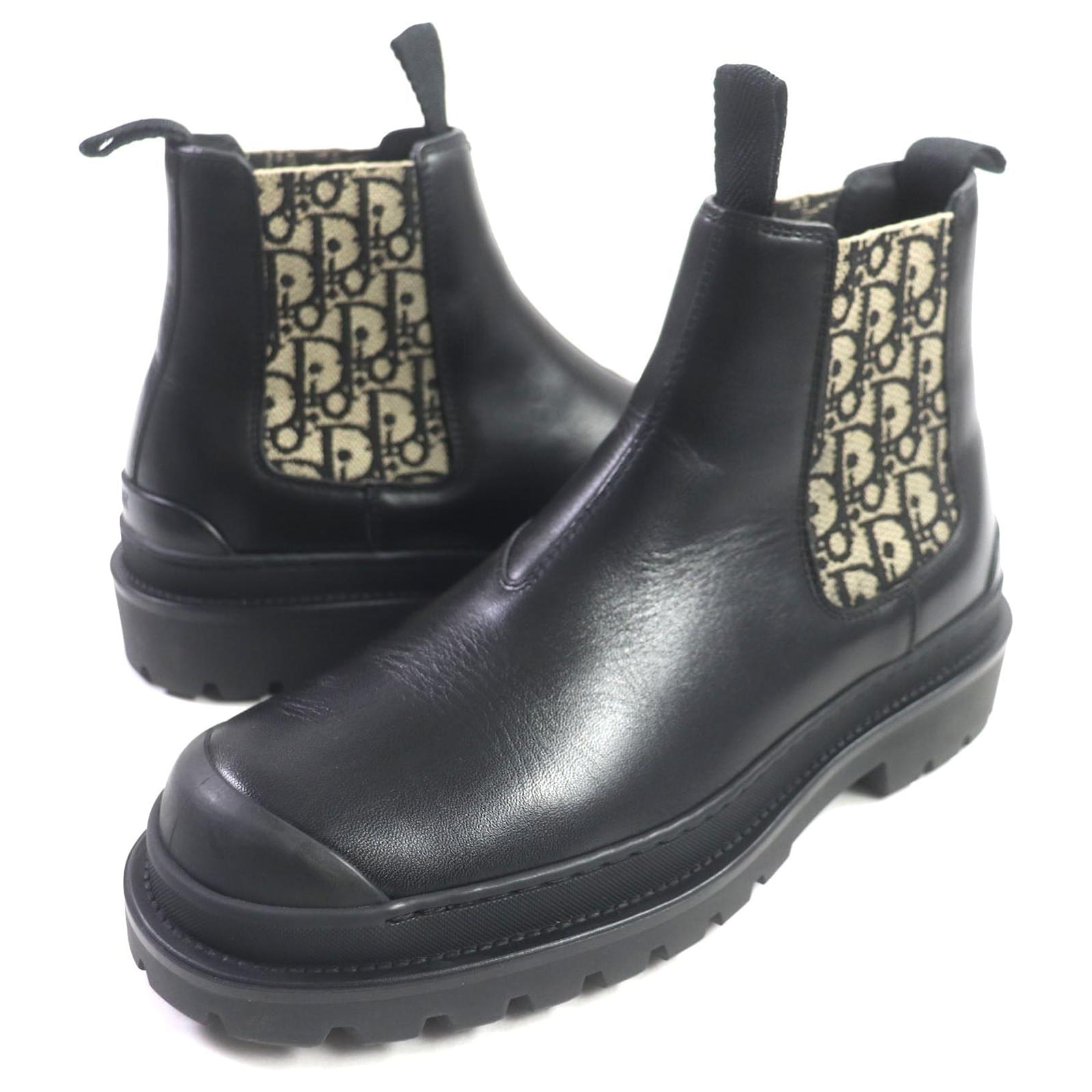 Dior Explorer Chelsea Leather Boots Black 39  ref.1704906