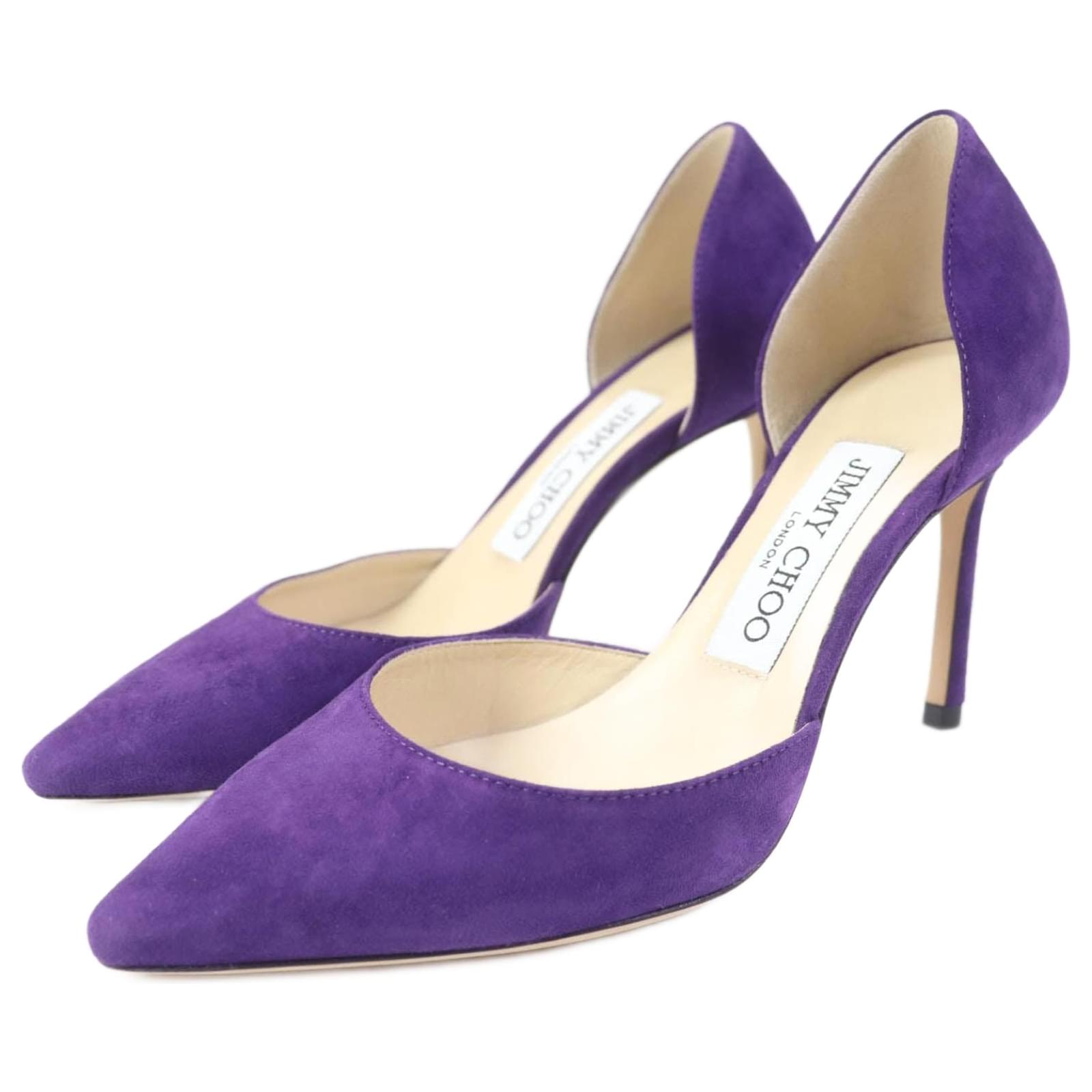 Jimmy Choo Esther 85 Suede Pumps Purple  ref.1705658