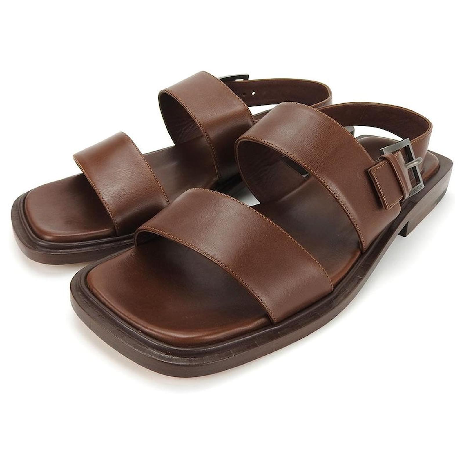 Louis Vuitton Leather Sandals Brown  ref.1679208