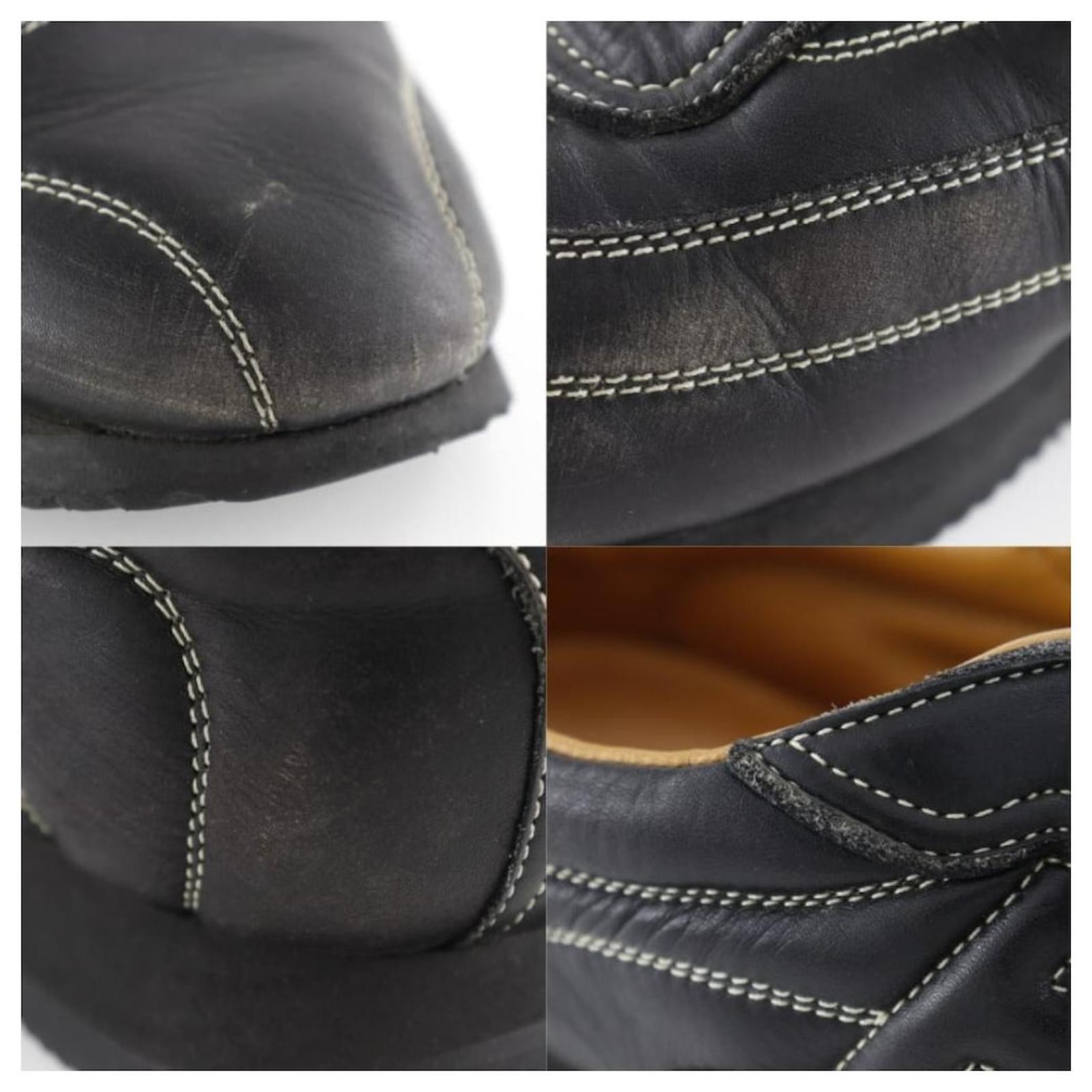 Hermès Hermes Quick Leather Sneakers Black Men  ref.1798229