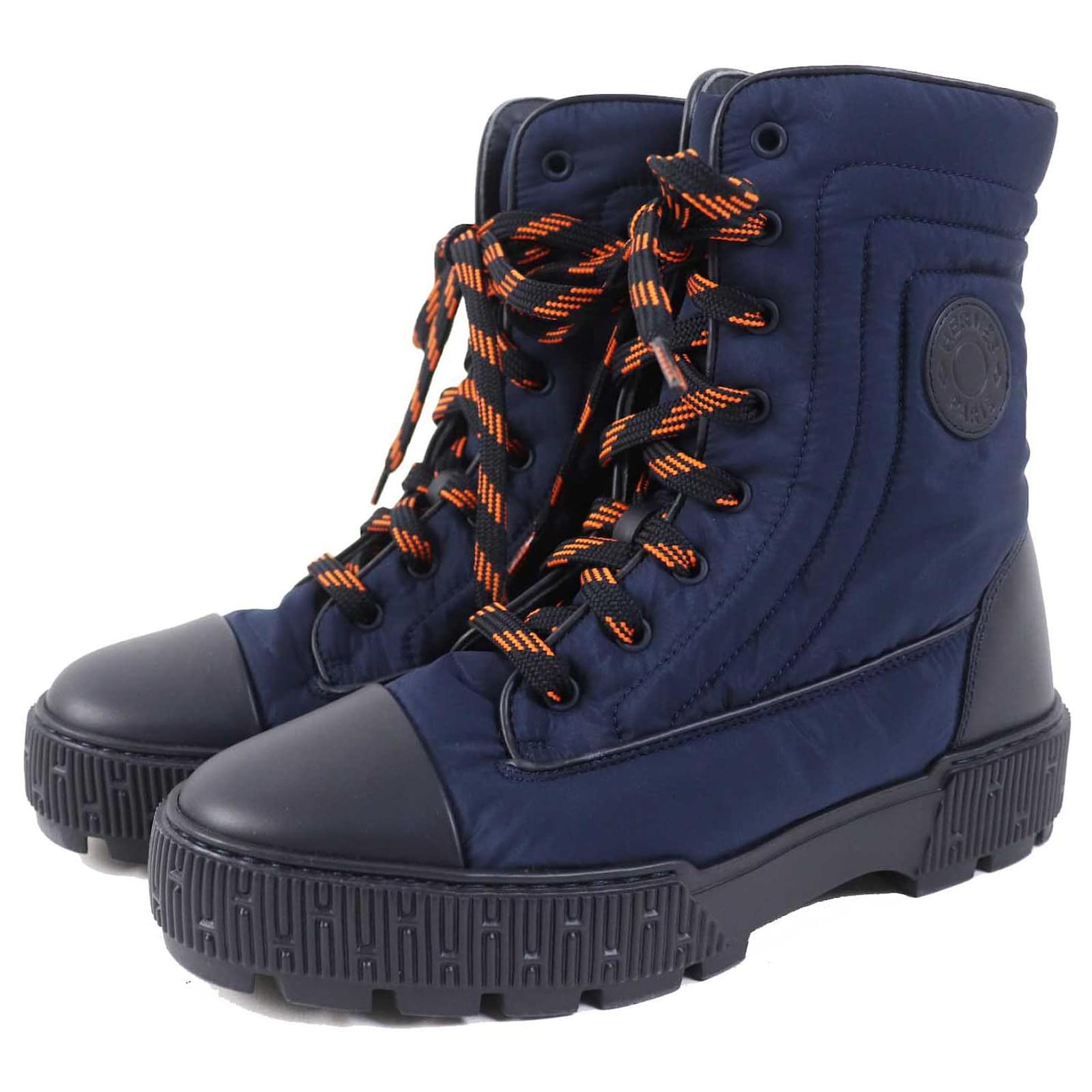 Hermès Hermes Marin Lace Up Short Boots Women Red  ref.1704647