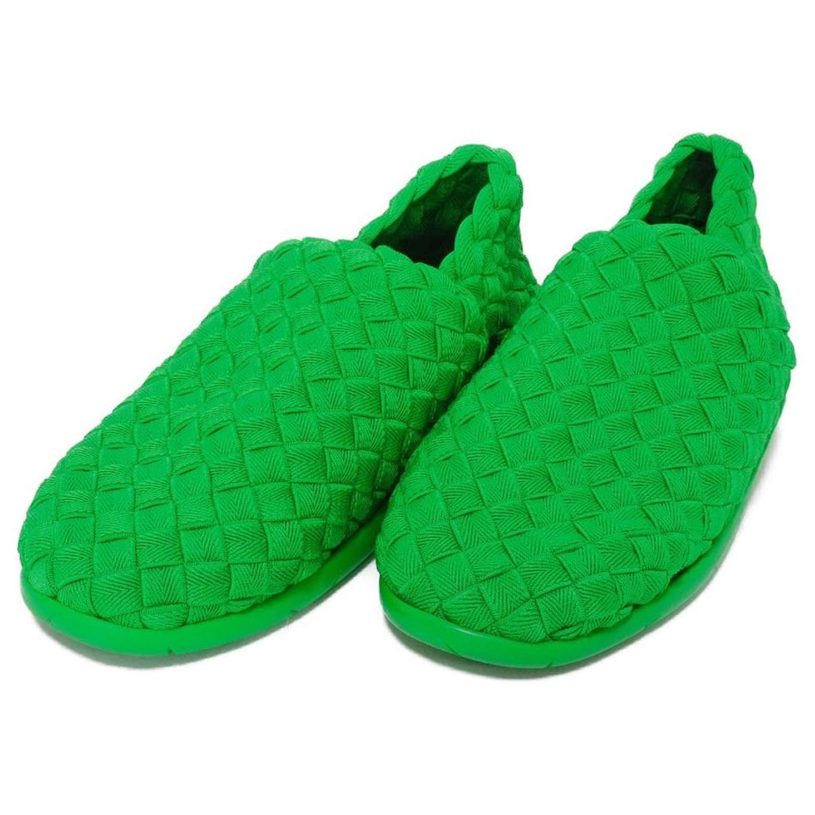Bottega Veneta Slip-On Sneakers 651271 Green Cloth Cloth  ref.2289846