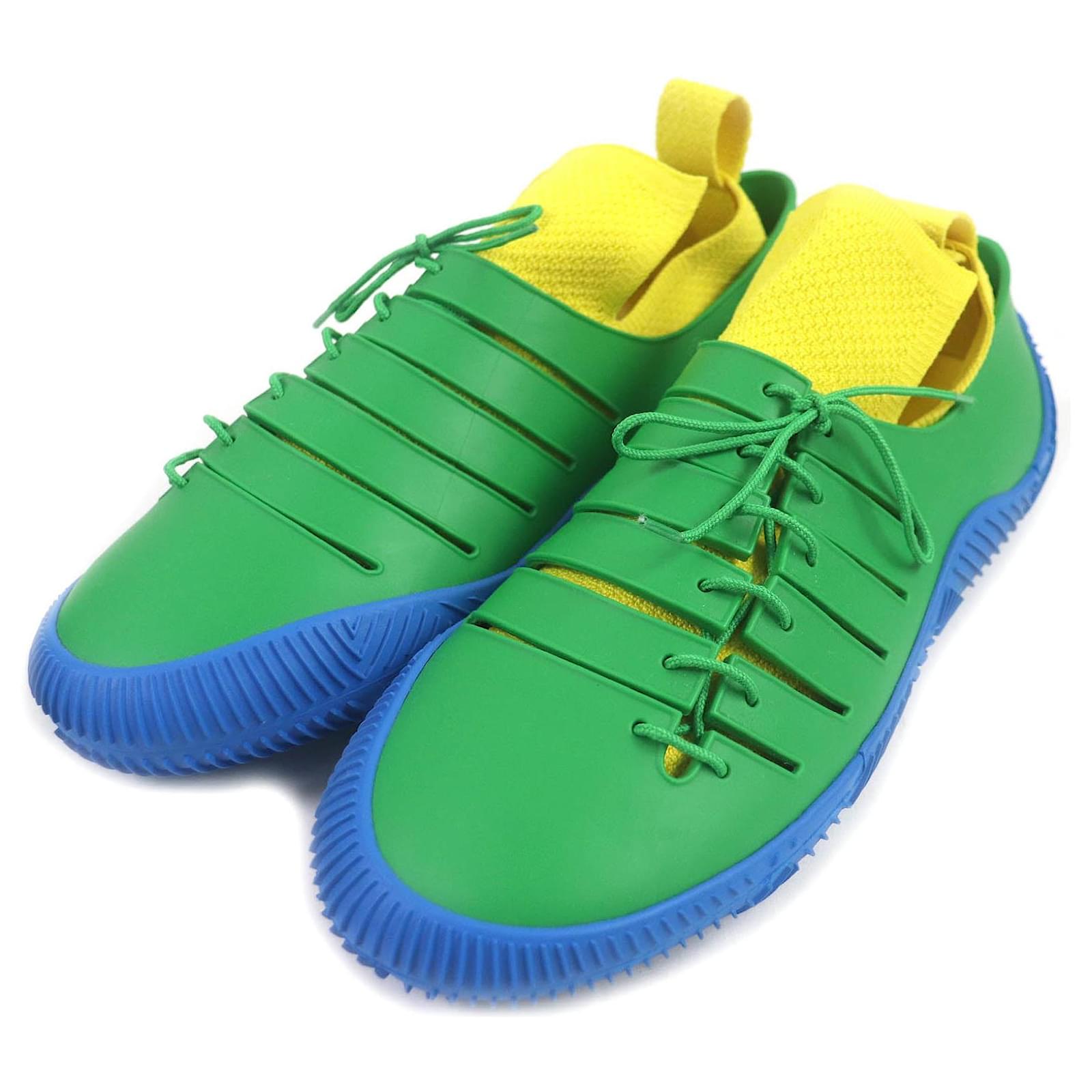 Bottega Veneta Climber Sneaker Green Blue Yellow Rubber Plastic  ref.2289509