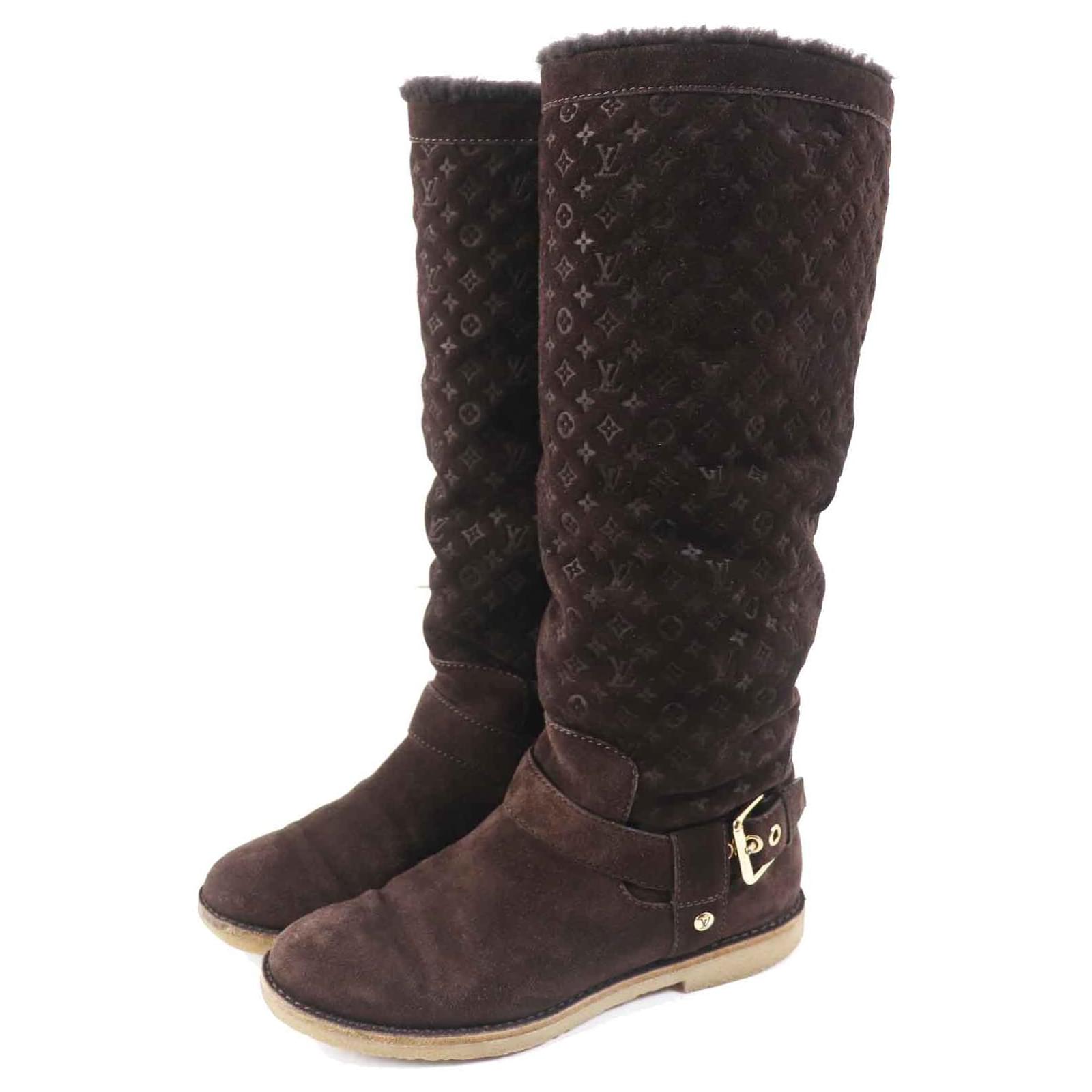 Louis Vuitton Monogram Mouton Knee-high Boots  ref.1792509