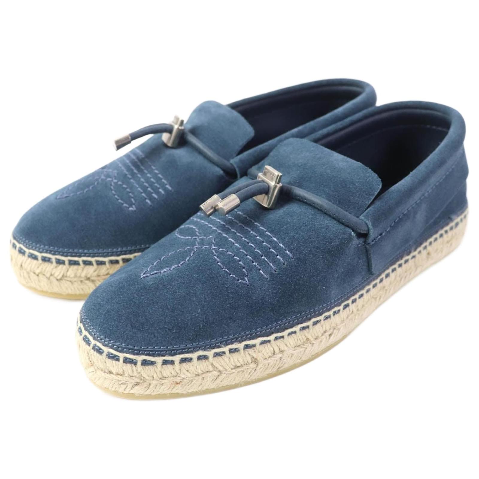Jimmy Choo VADO Suede Espadrilles Shoes Blue  ref.1744972