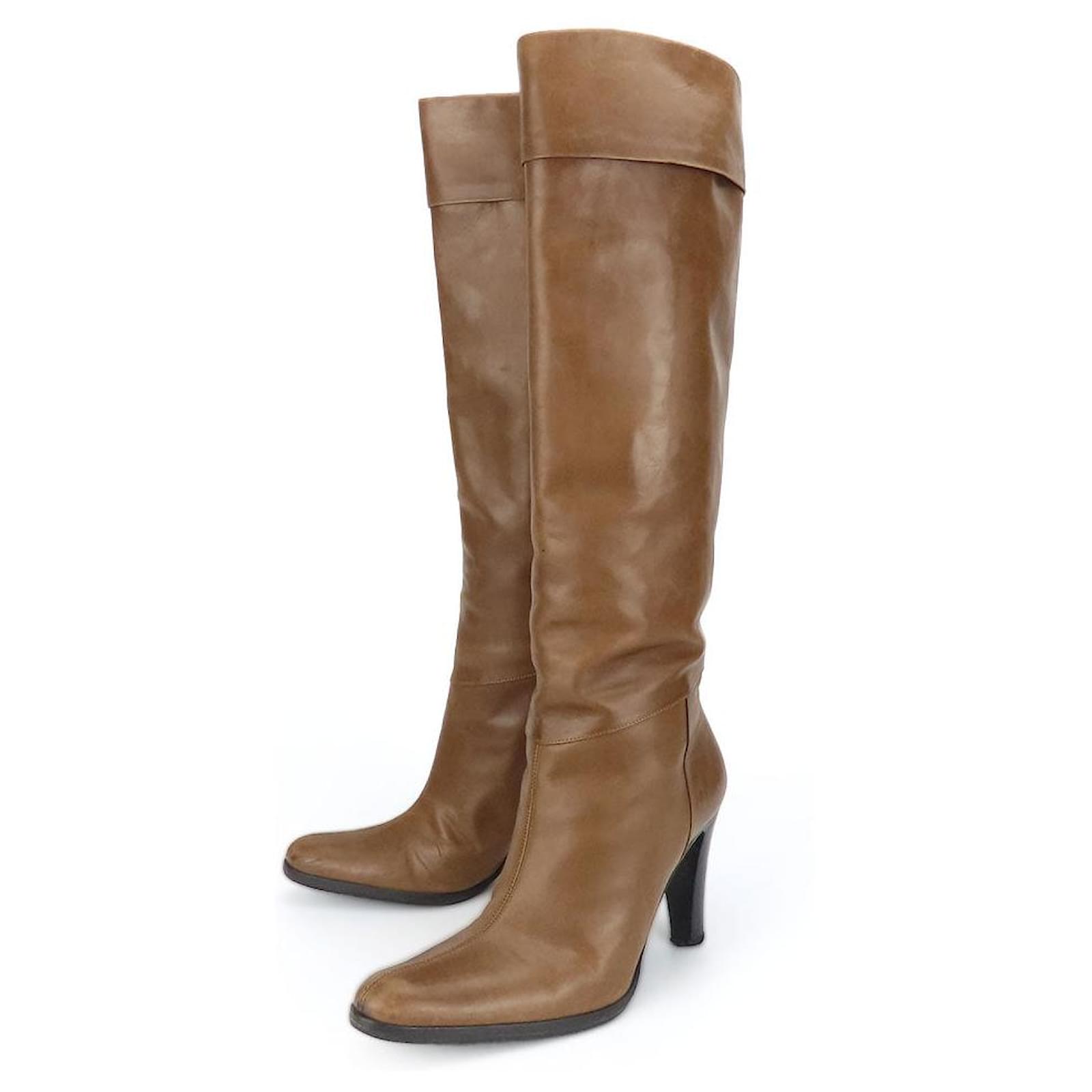 Used Gucci Leather Boots Brown  ref.1797579
