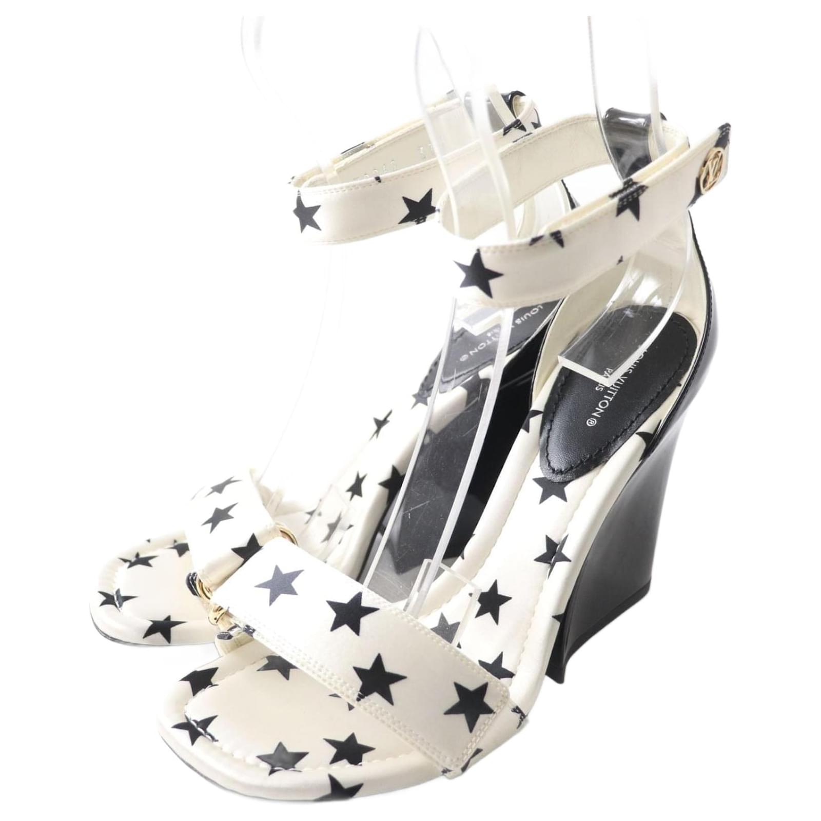 Louis Vuitton Satin Ankle Strap Sandals 37.5  ref.1694560