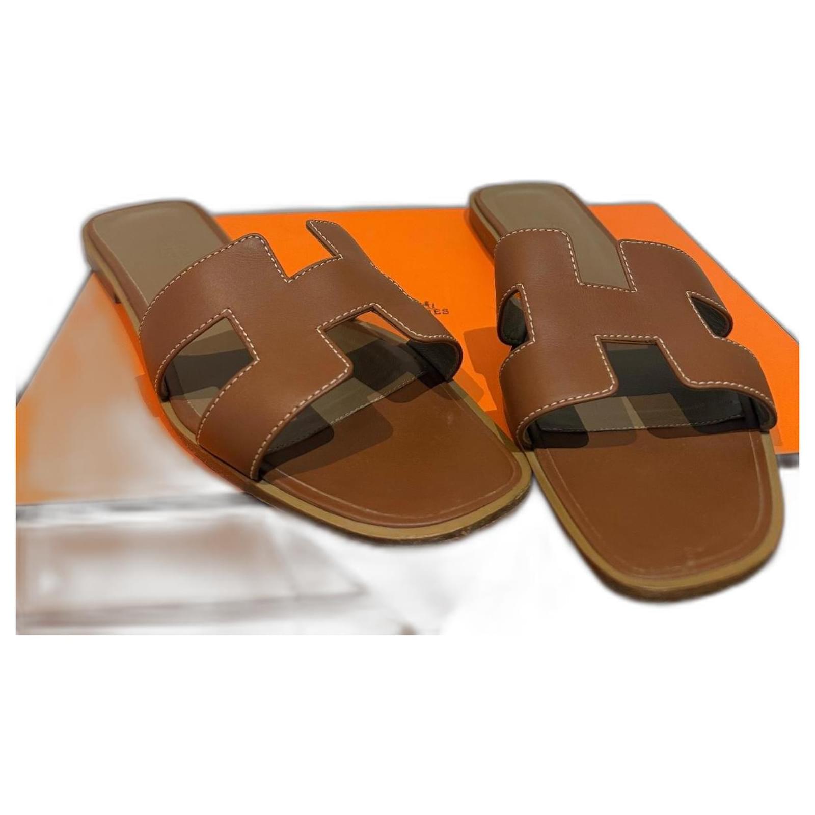 Hermès Hermes oran Beige Leather  ref.2281612