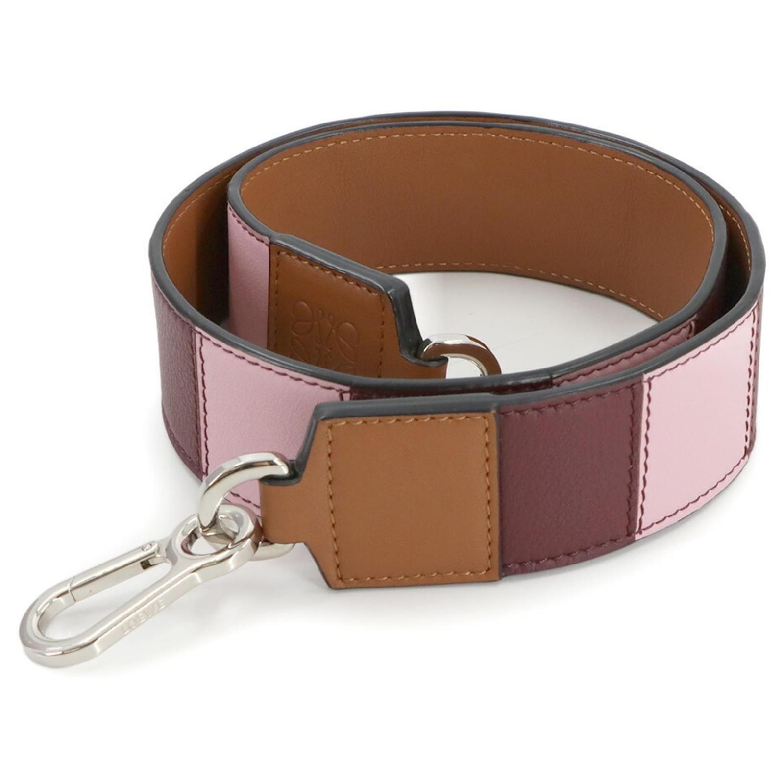 Loewe Rugby Shoulder Strap Pink Dark red Leather  ref.2281837