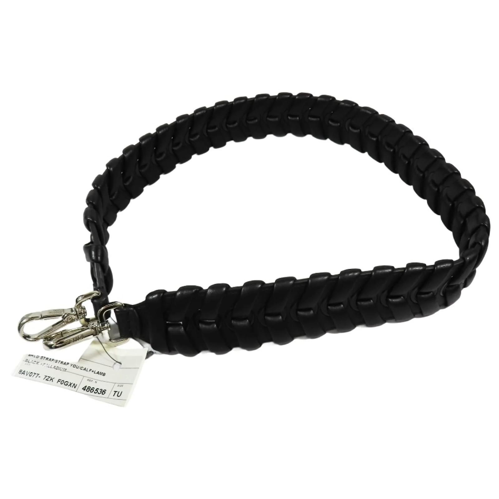 Fendi Strap You Shoulder Strap Black Leather  ref.2281653
