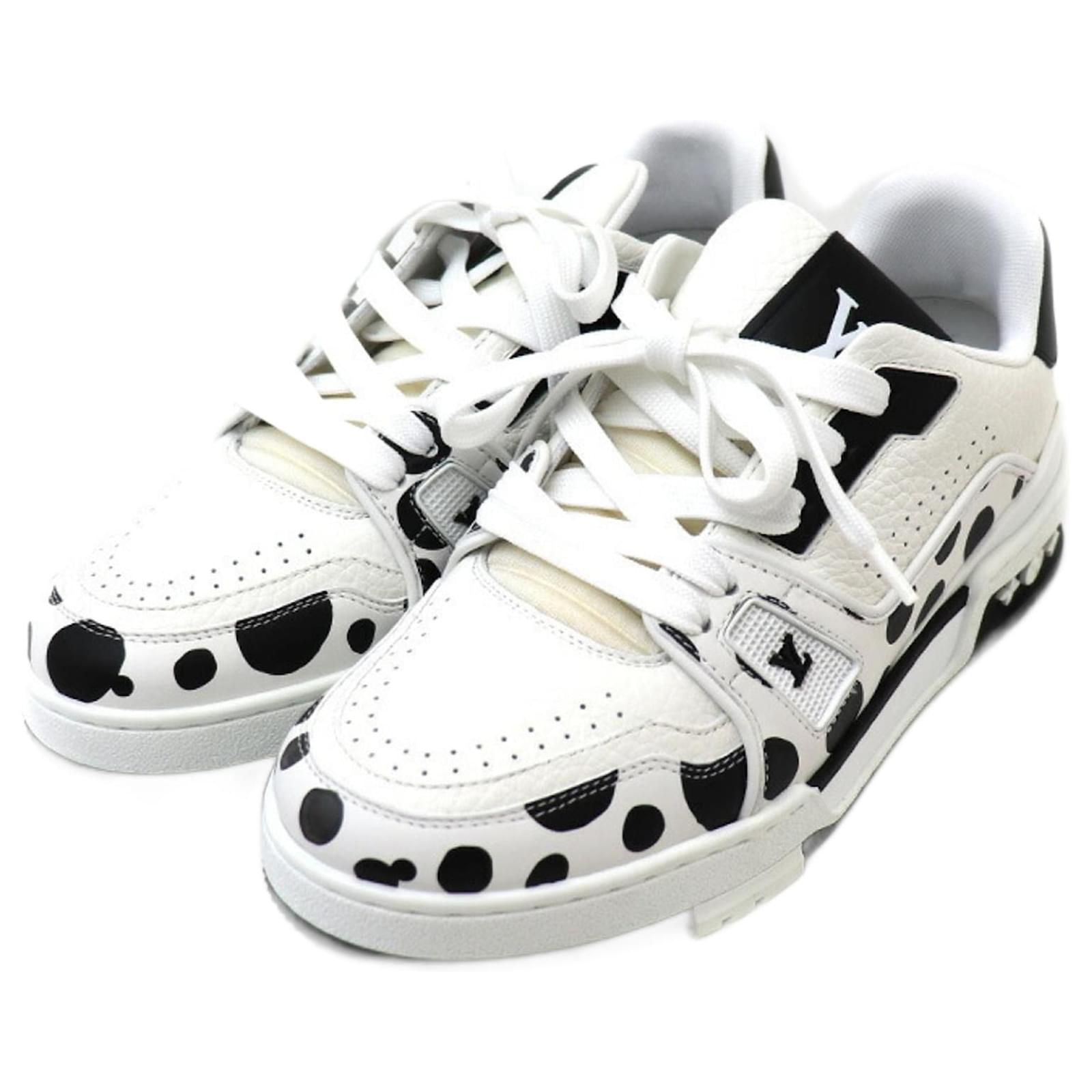 Louis Vuitton x YK LV Trainer Line Sneakers Black White  ref.2017129