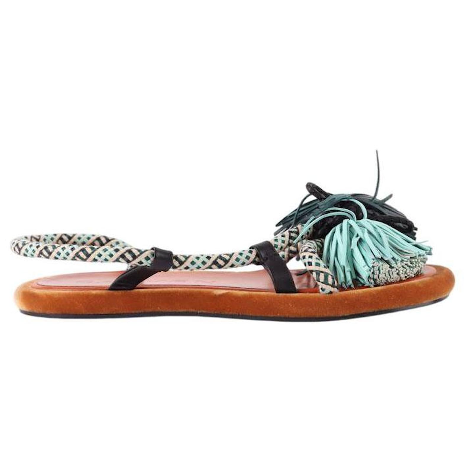 Carven Leather sandals Brown  ref.1769711