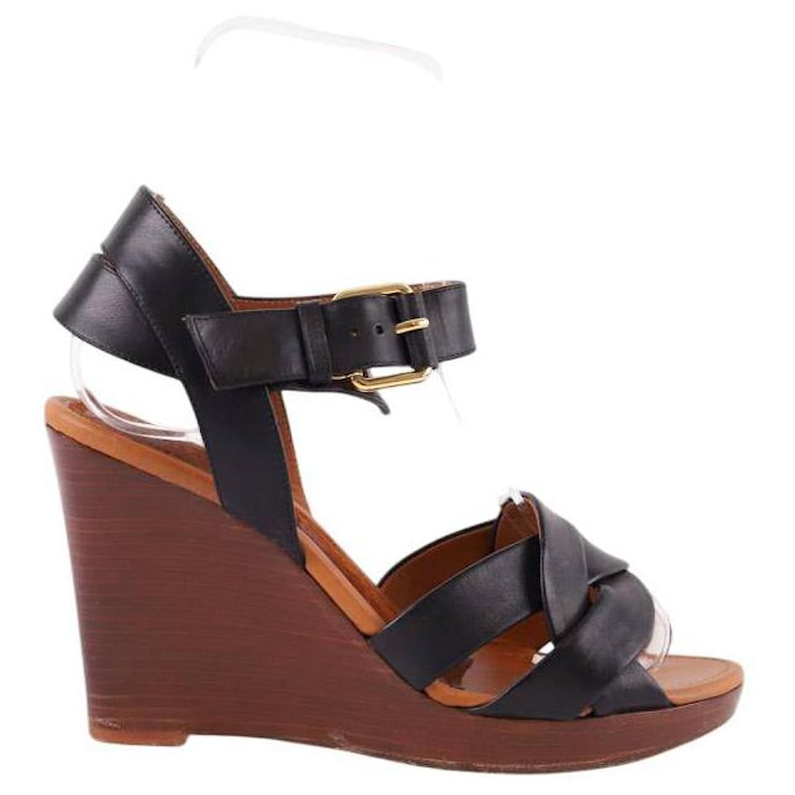 Céline Leather sandals Brown  ref.1769739