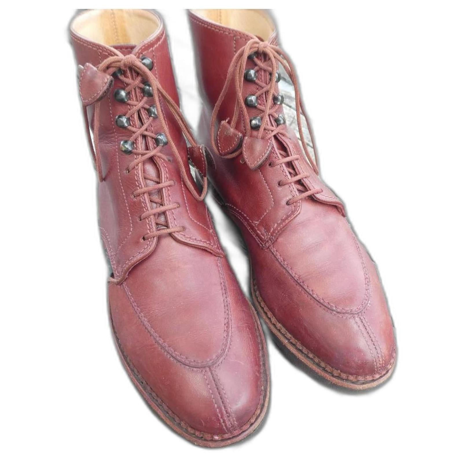 Paraboot ankle boot 4/5    37.5 Red Leather  ref.2275407