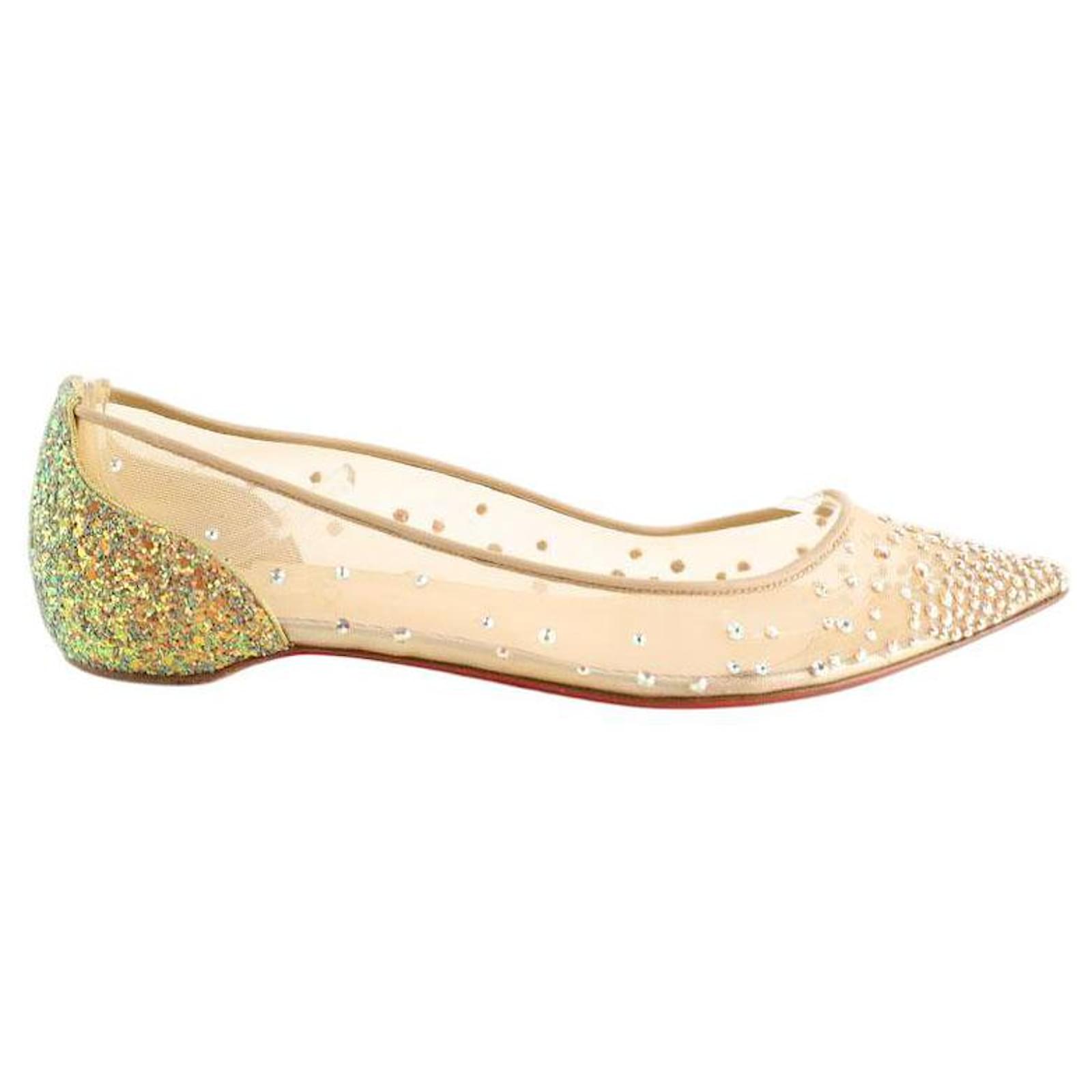 Christian Louboutin Multicolored ballerinas Multiple colors Polyester  ref.2254573