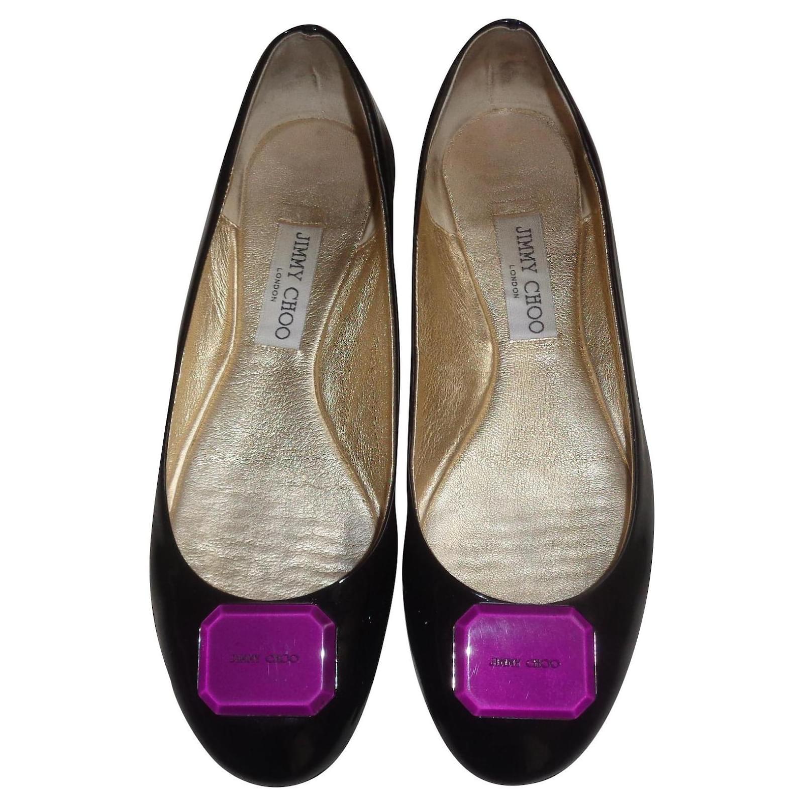 Jimmy Choo Ballet flats Black Patent leather  ref.269977