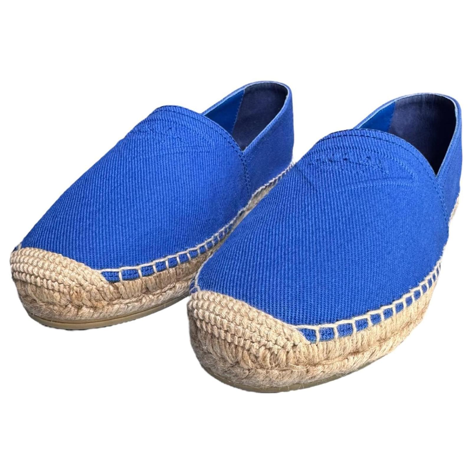 Prada Lady’s Espadrilles Blue Cloth  ref.2250527