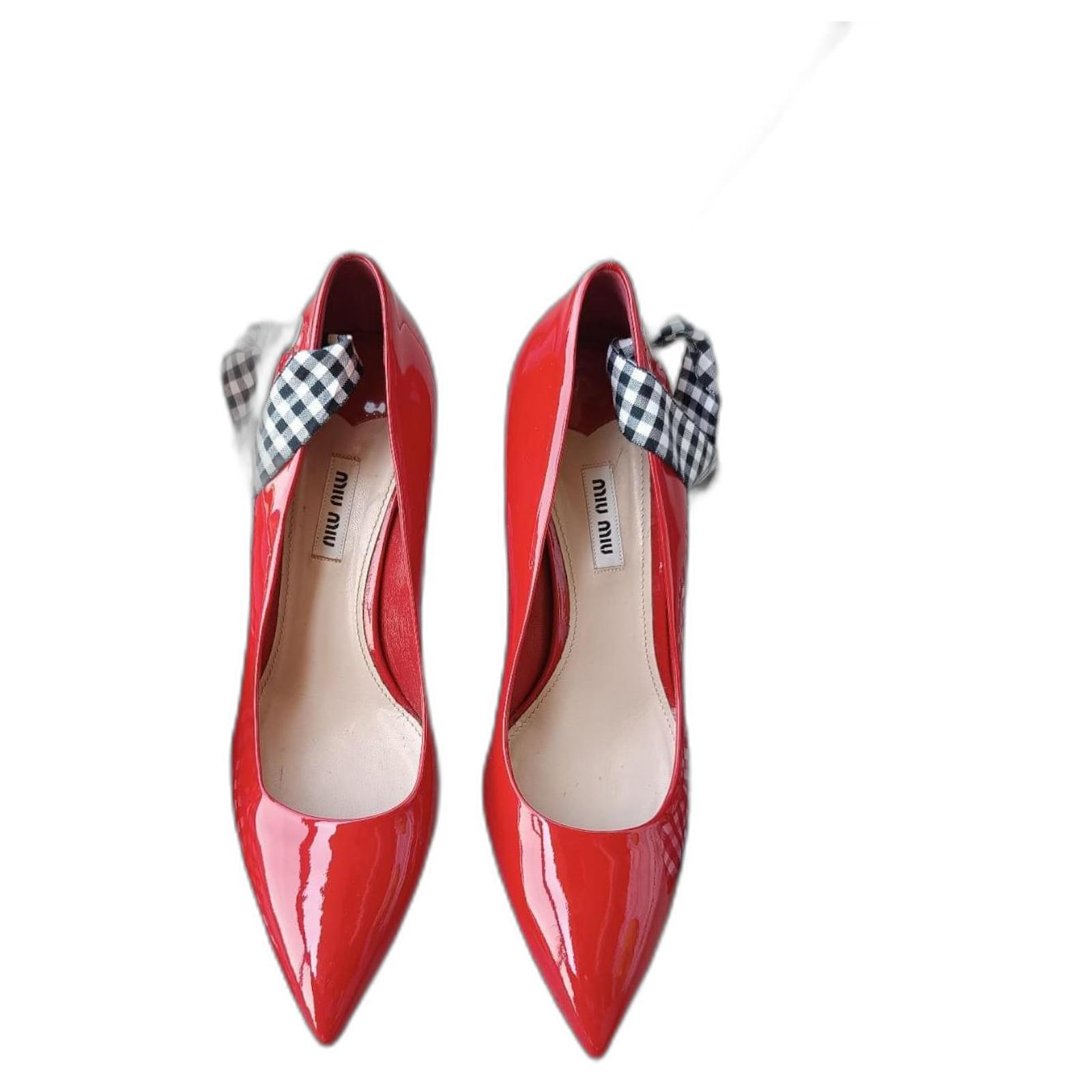 Miu Miu Heels Red Patent leather  ref.2249498